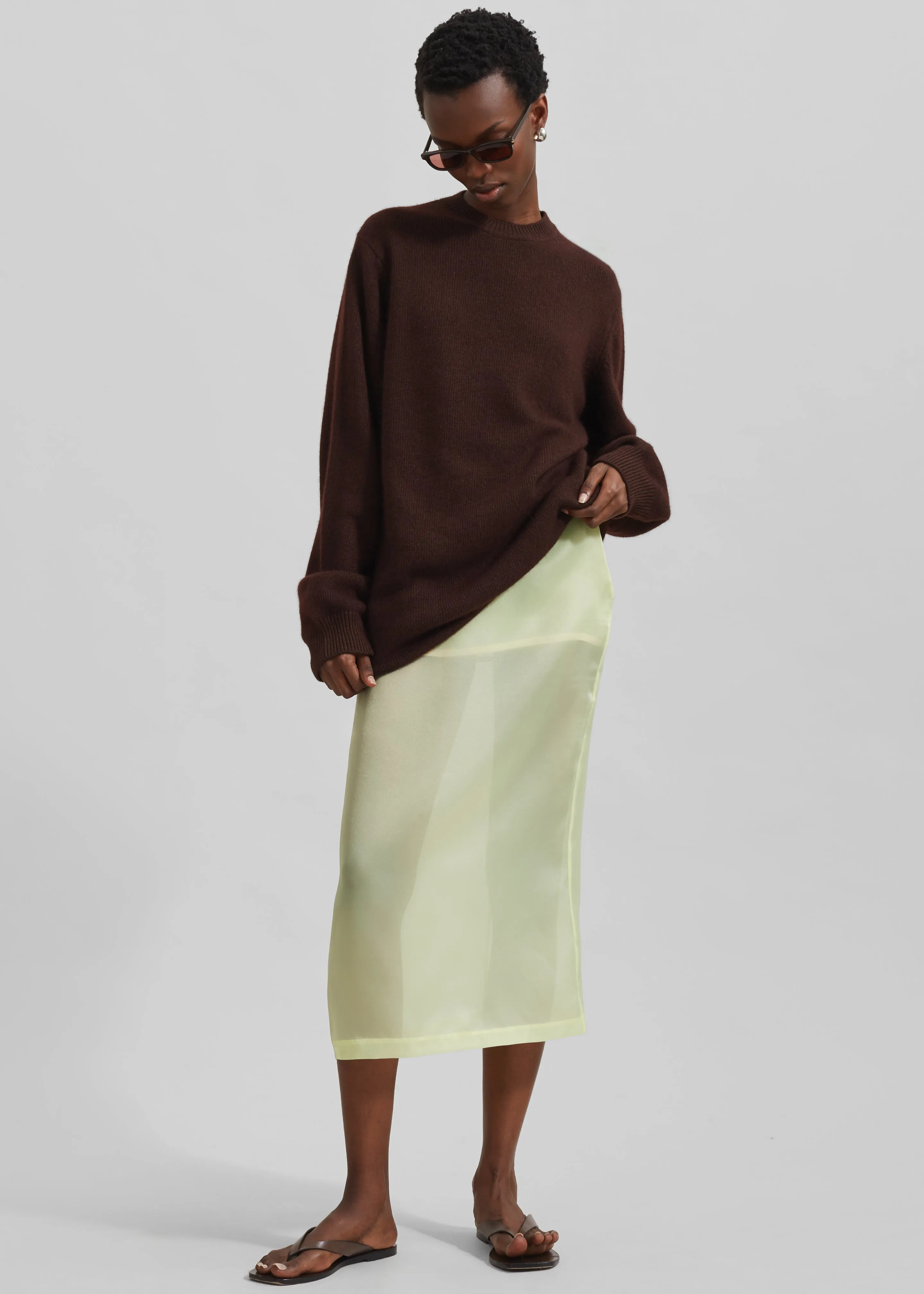 Renna Organza Midi Skirt - Yellow sold by Frankie Shop product image thumbnail 4