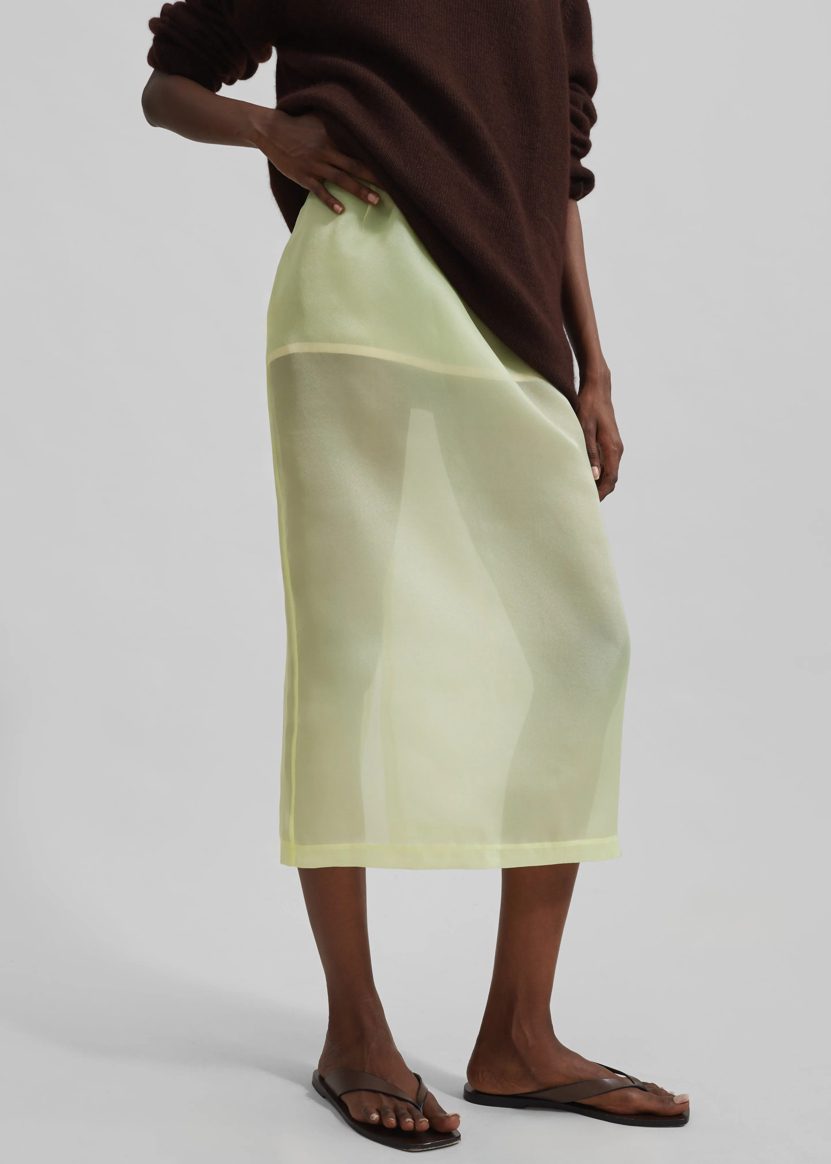Renna Organza Midi Skirt - Yellow sold by Frankie Shop product image thumbnail 5