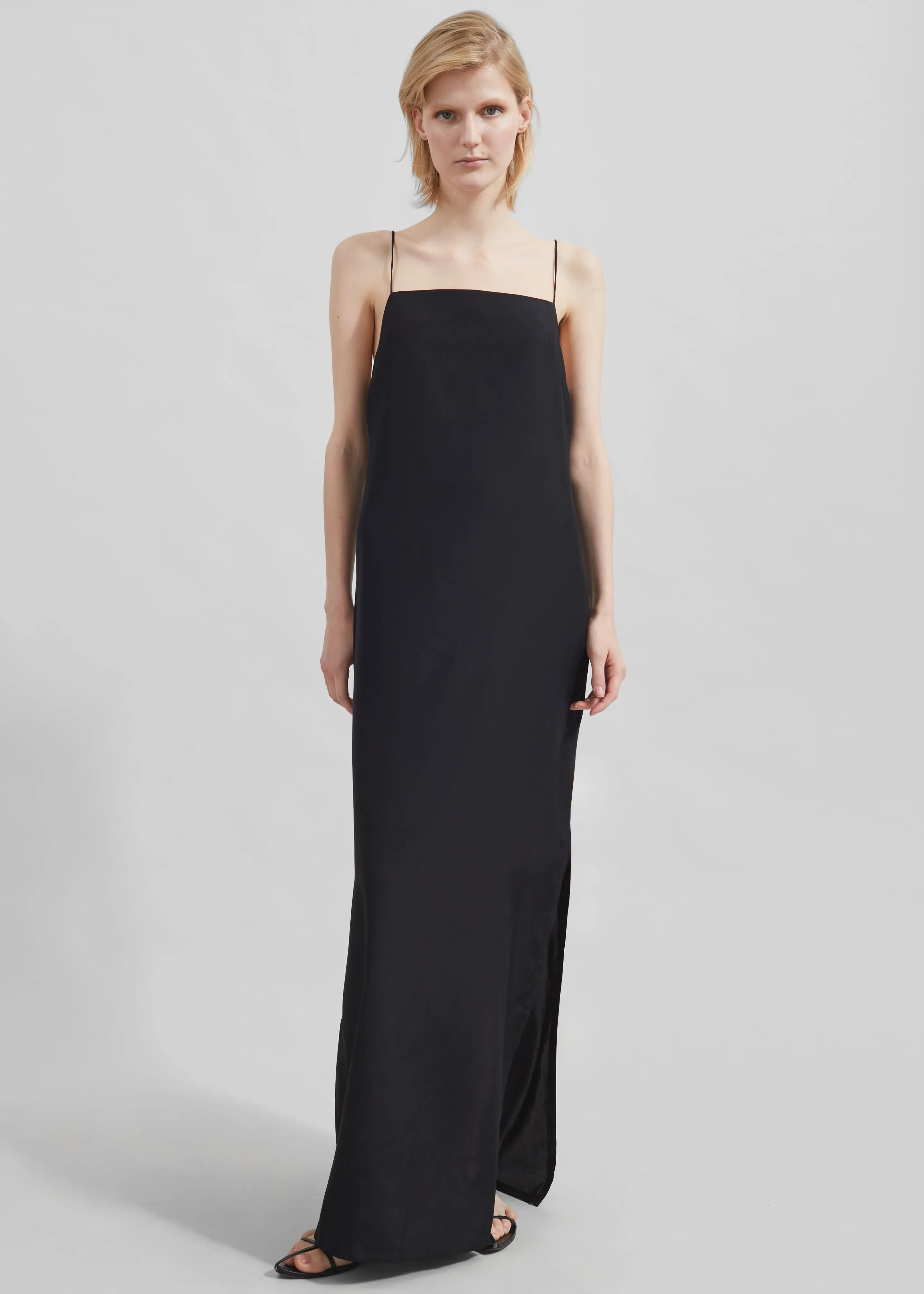Matin Silk Square Neck Dress - Black sold by Frankie Shop product image thumbnail 5