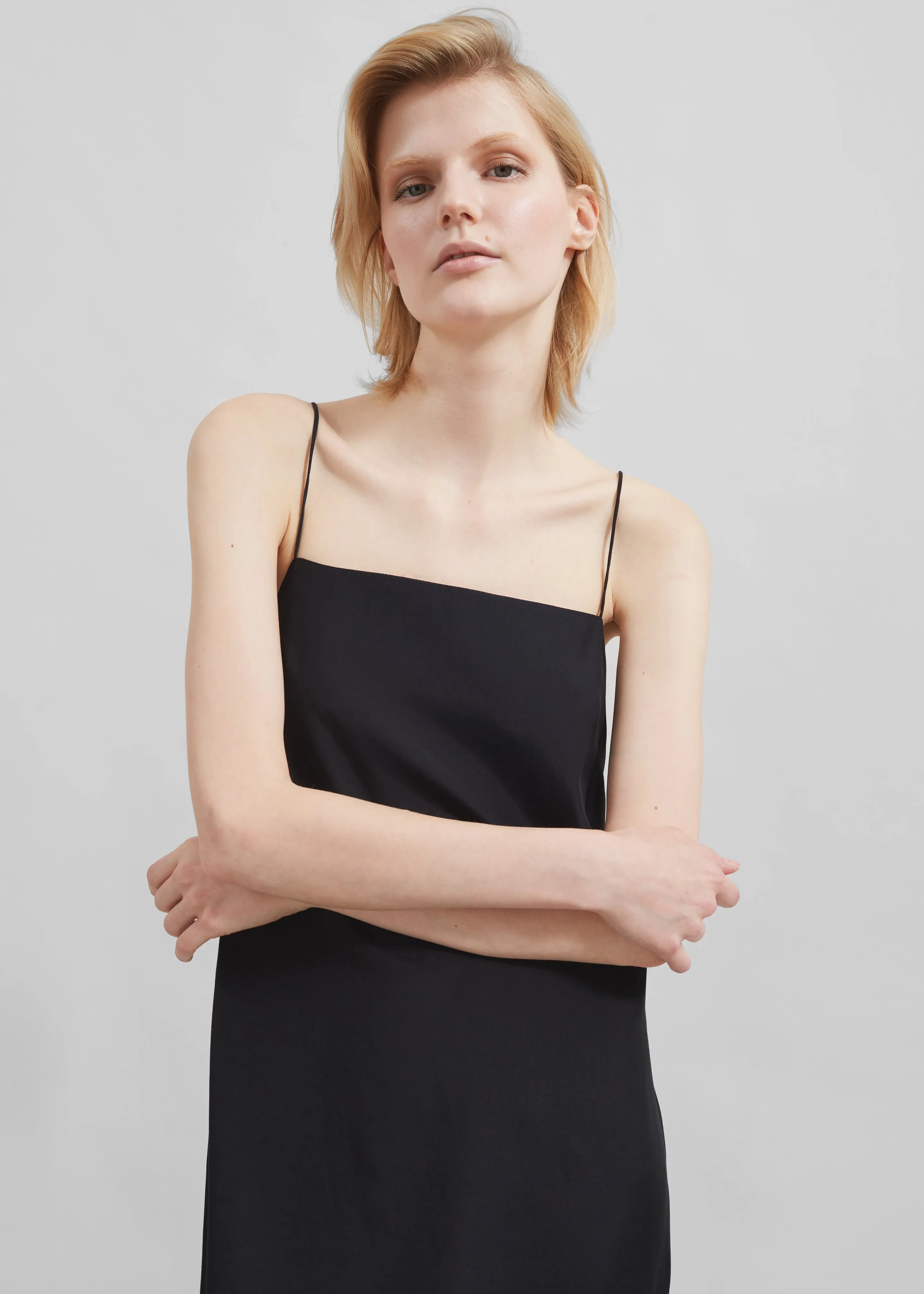 Matin Silk Square Neck Dress - Black sold by Frankie Shop product image thumbnail 4