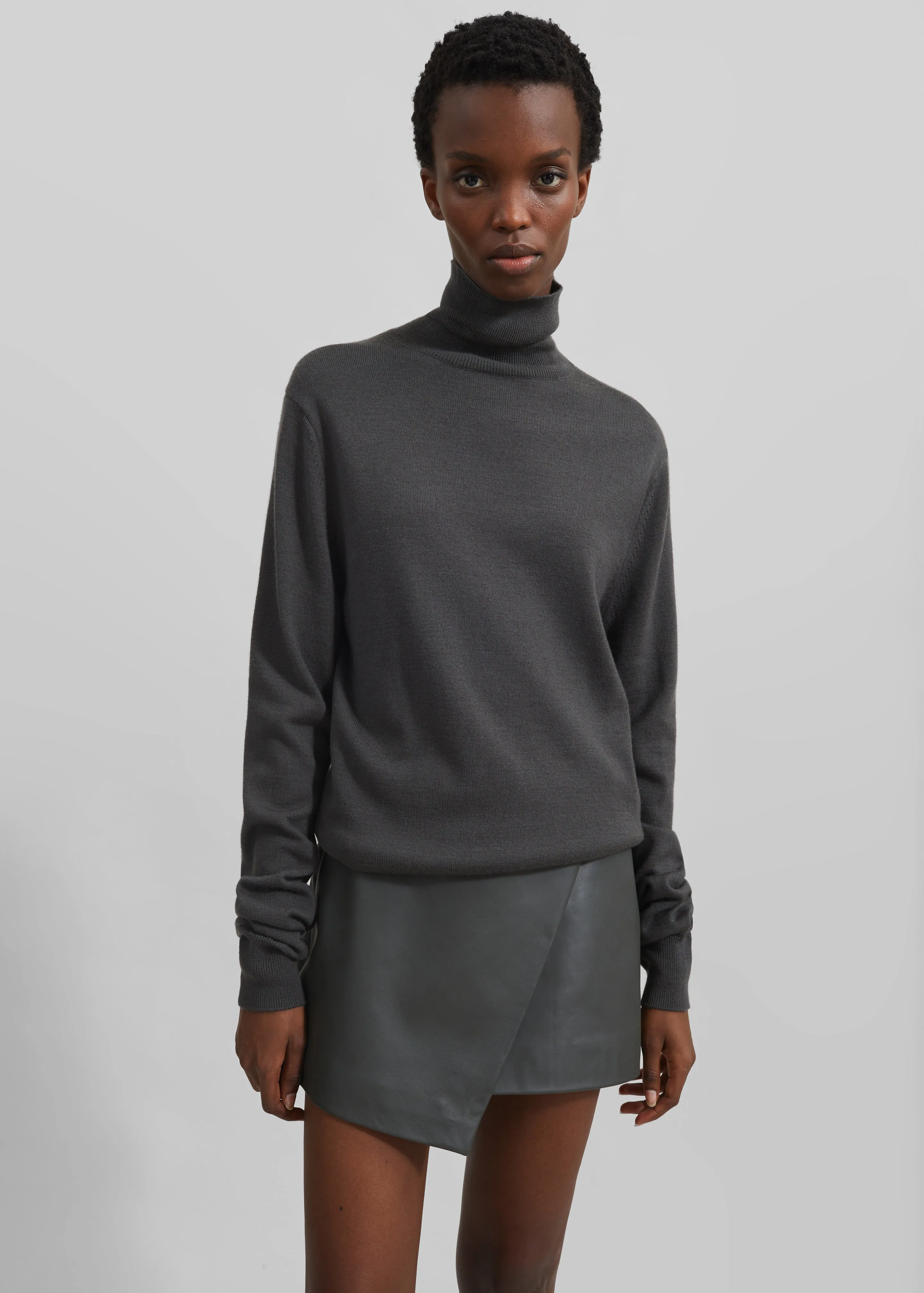 Eve Thin Turtleneck Sweater - Light Khaki sold by Frankie Shop product image thumbnail 5