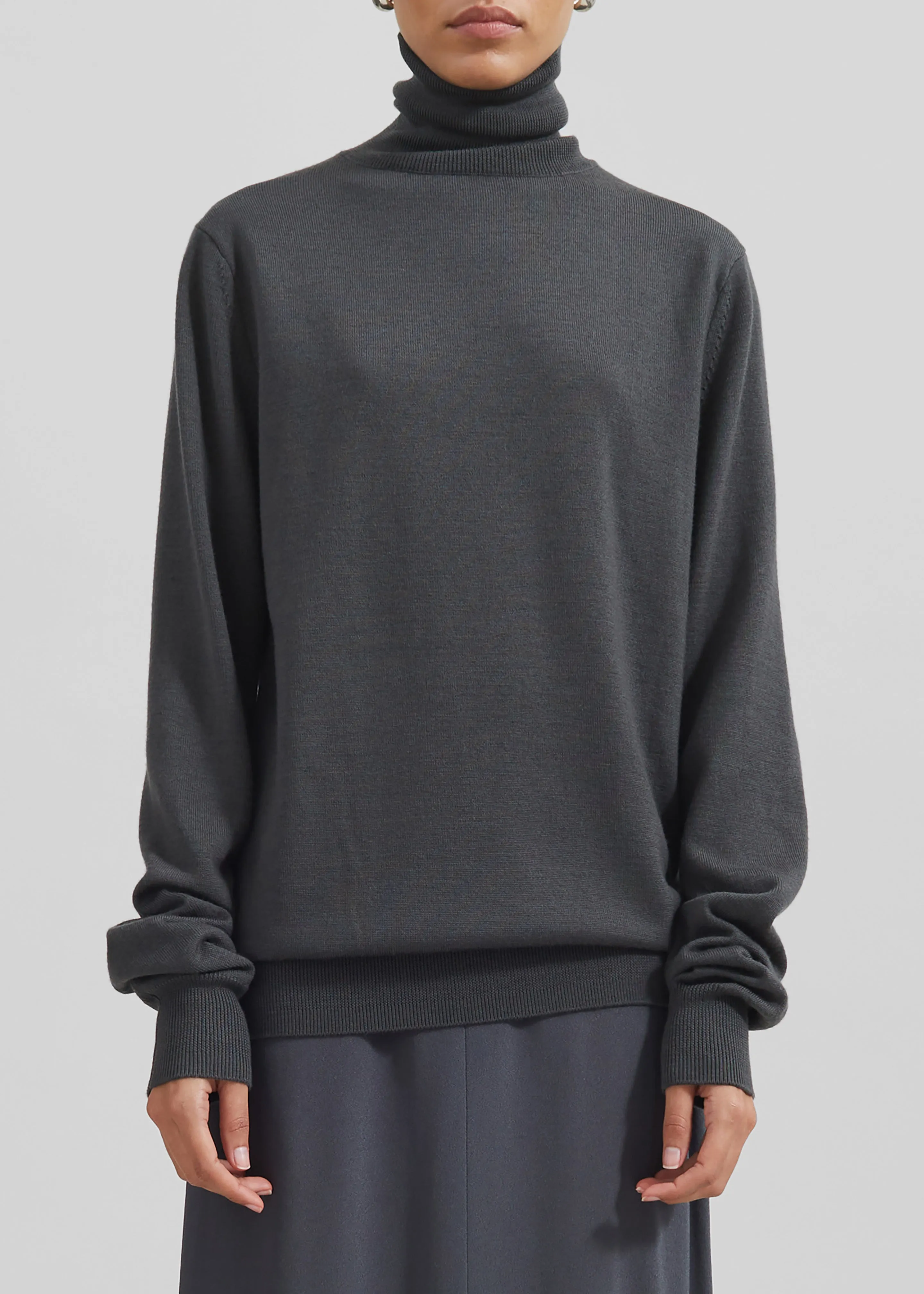 Eve Thin Turtleneck Sweater - Light Khaki sold by Frankie Shop product image thumbnail 2