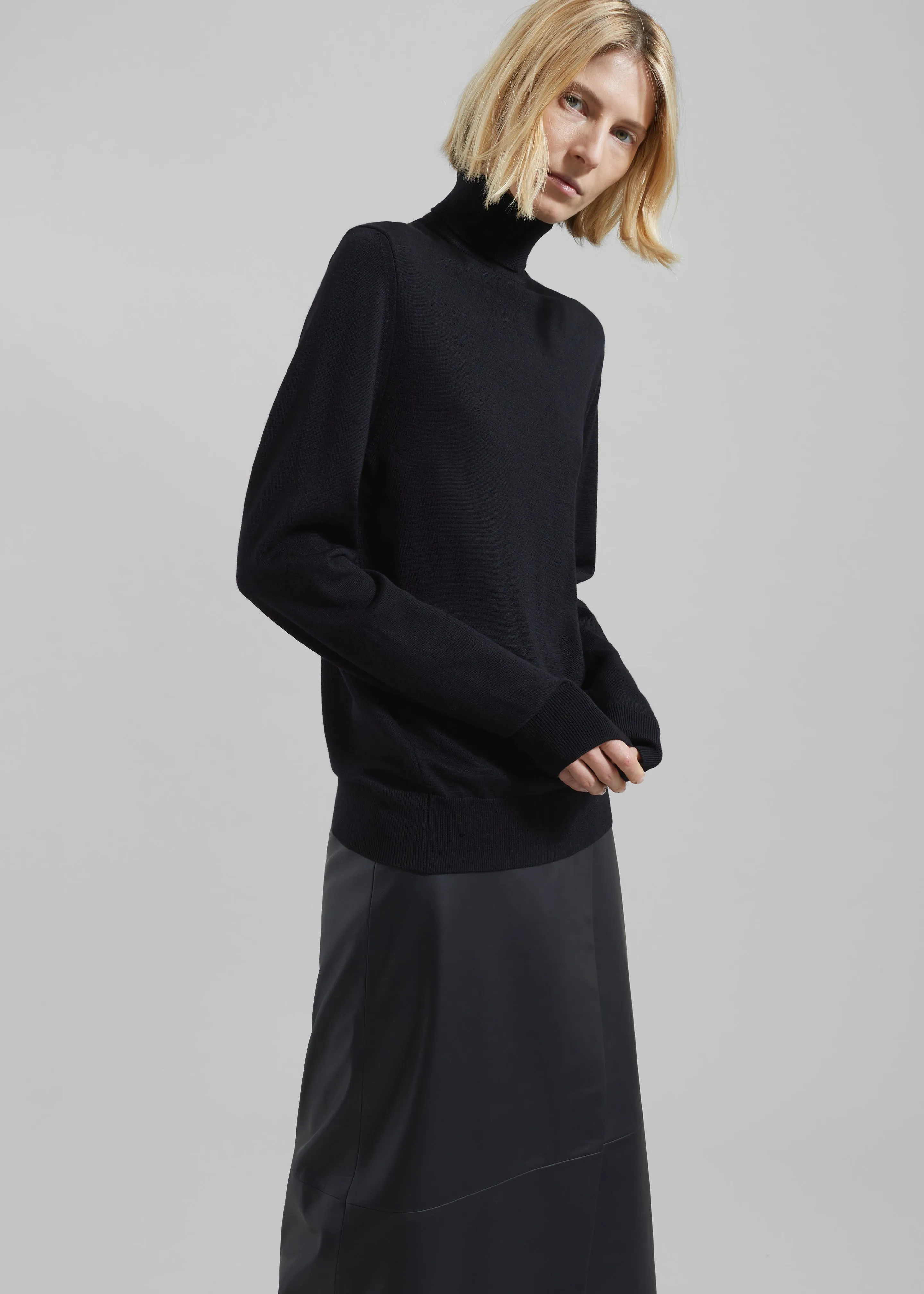Eve Thin Turtleneck Sweater - Black sold by Frankie Shop product image thumbnail 4