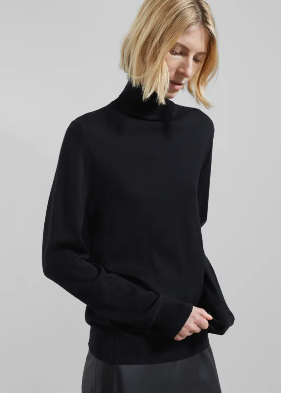 Eve Thin Turtleneck Sweater - Black sold by Frankie Shop