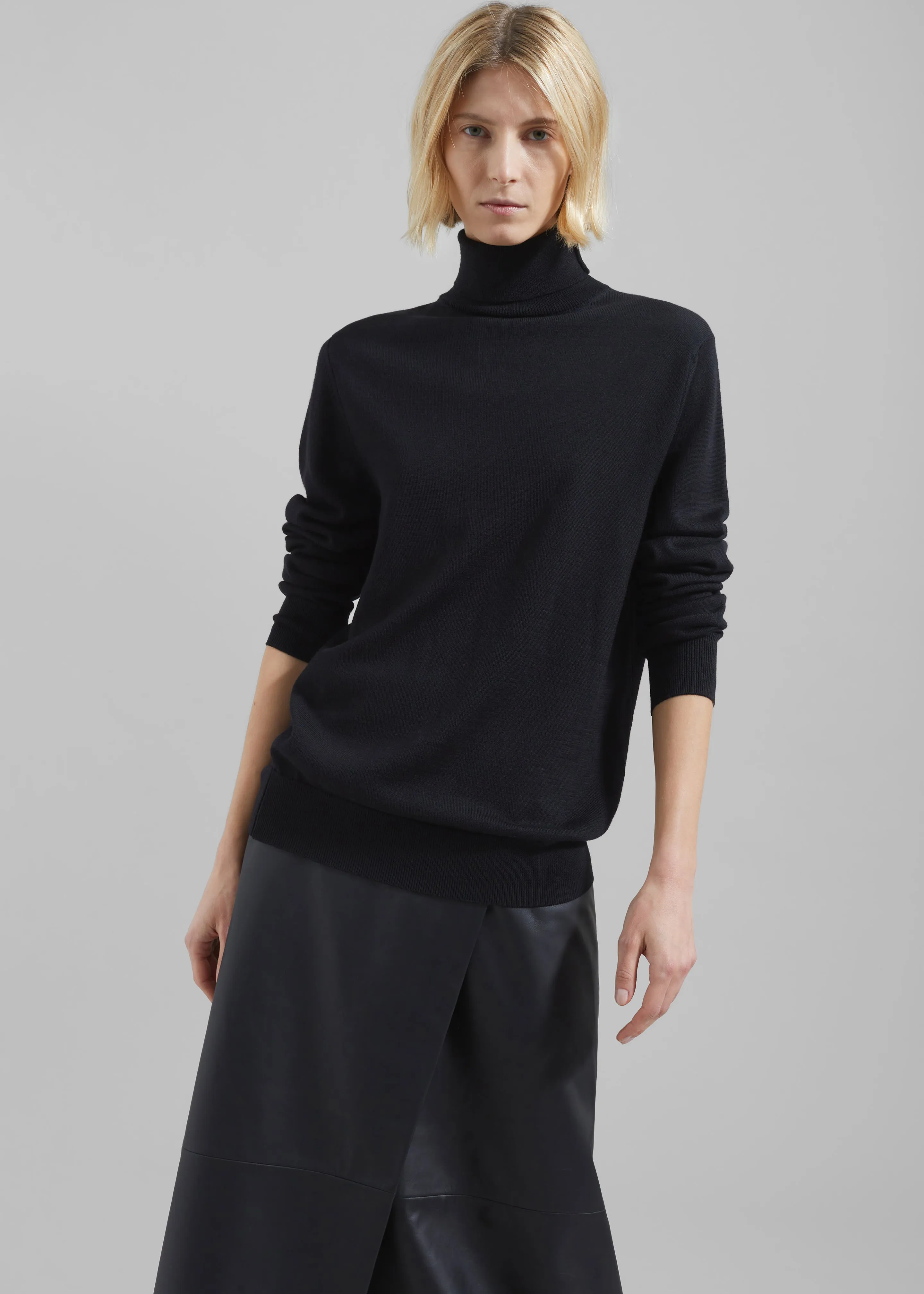 Eve Thin Turtleneck Sweater - Black sold by Frankie Shop product image thumbnail 3