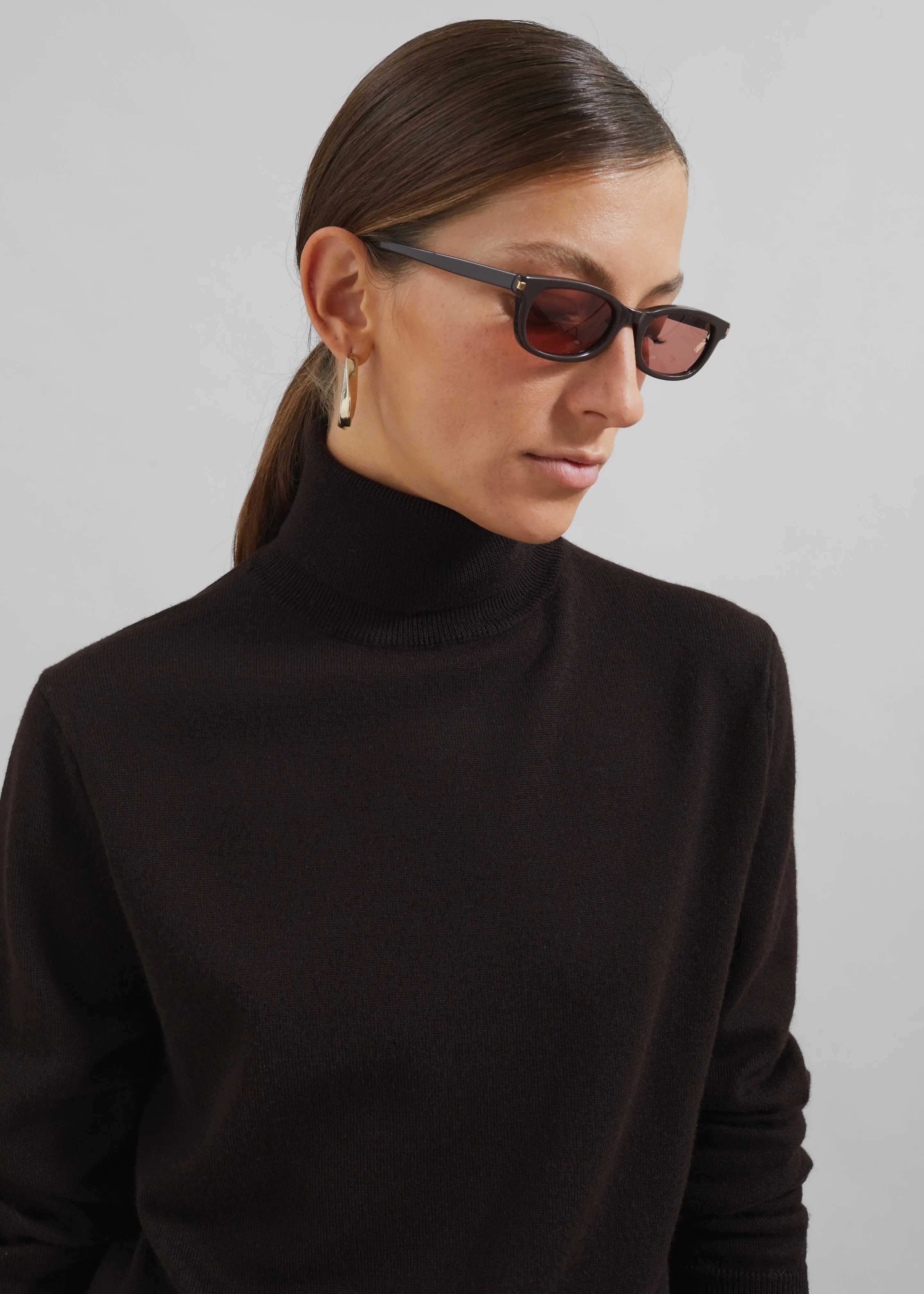 Eve Thin Turtleneck Sweater - Dark Brown sold by Frankie Shop product image thumbnail 5
