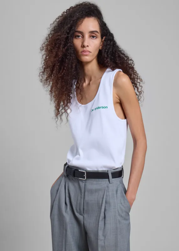 JW Anderson Chest Logo Embroidery Vest - White made by Frankie Shop