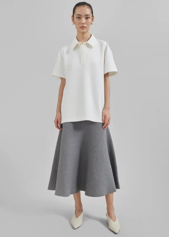 Harper Polo Shirt - White sold by Frankie Shop