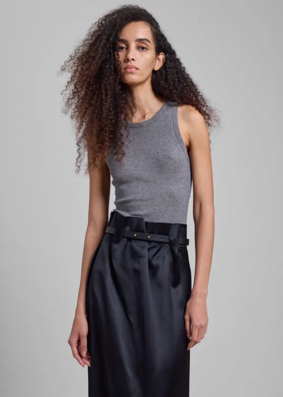 Samsøe Samsøe Sasonnet Tank Top - Mid Grey Melange sold by Frankie Shop