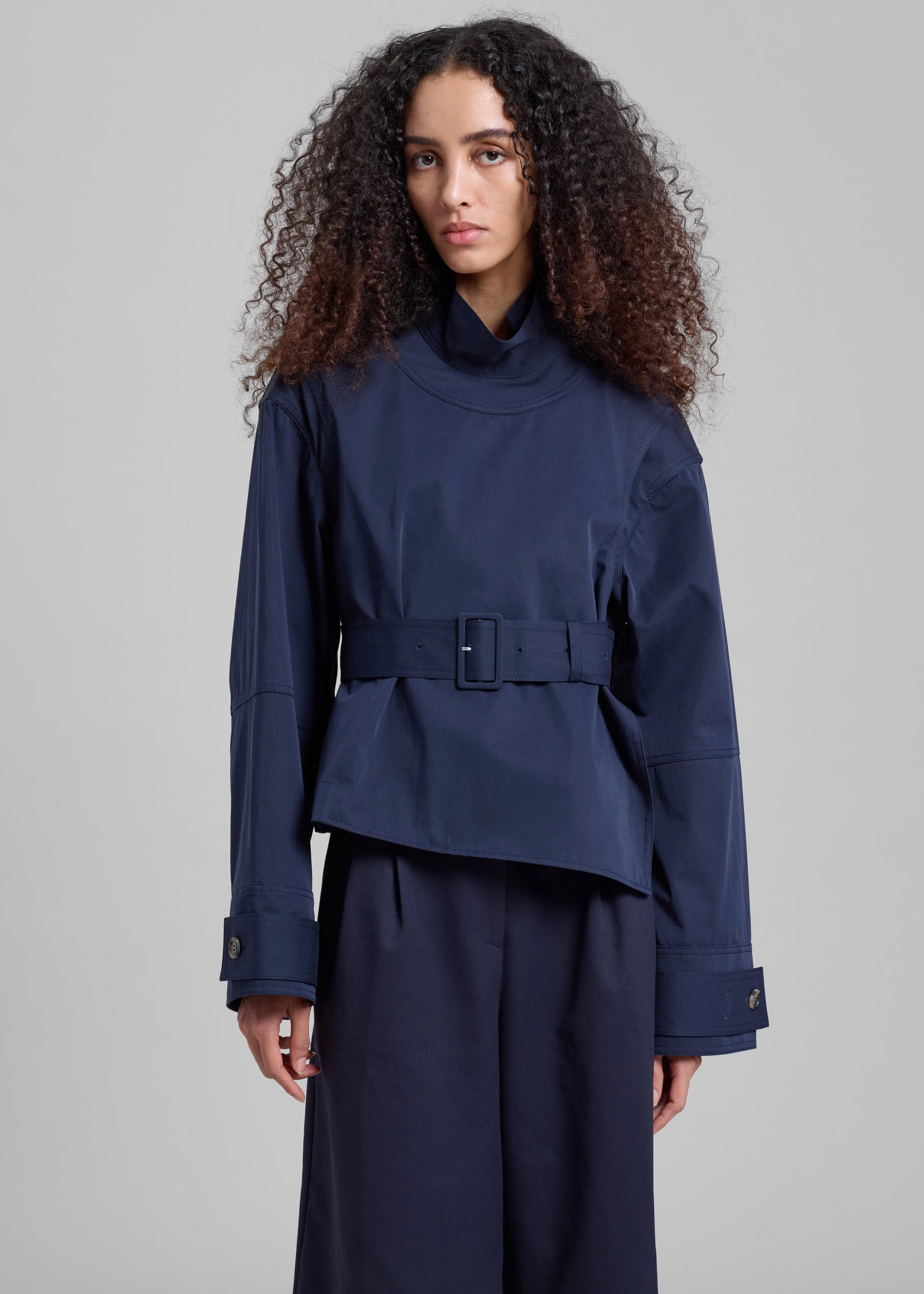 JW Anderson Wrap Trench Jacket - Navy sold by Frankie Shop product image thumbnail 3