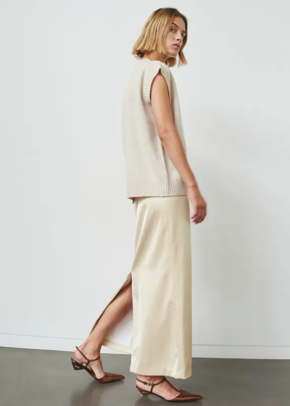 Adriana Midi Skirt - Beige sold by Frankie Shop