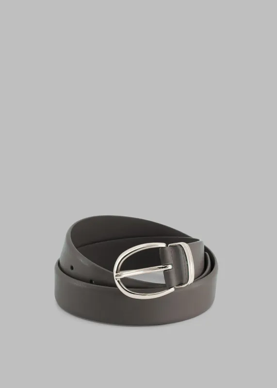 Ora Leather Belt - Grey/Silver made by Frankie Shop