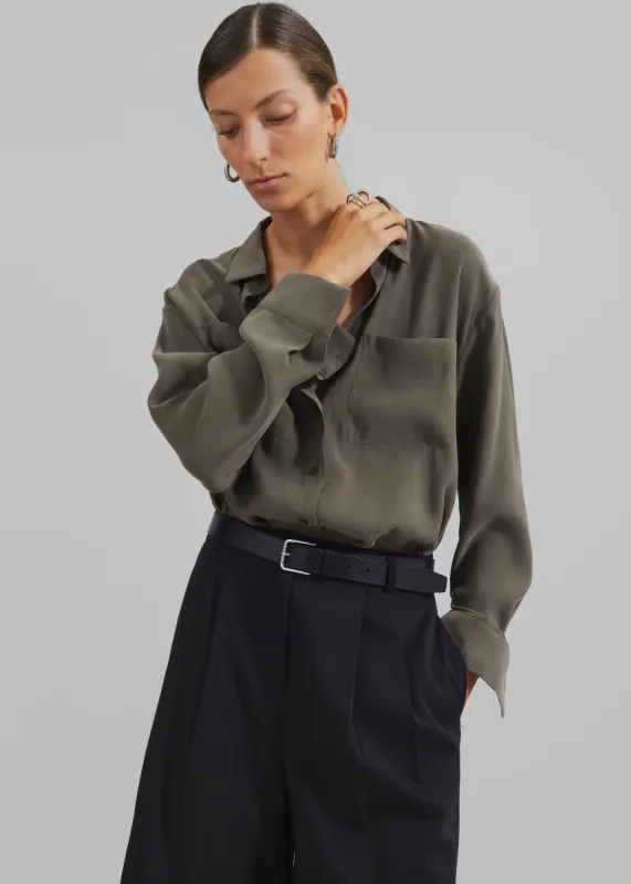 Valmiera Blouse - Khaki sold by Frankie Shop