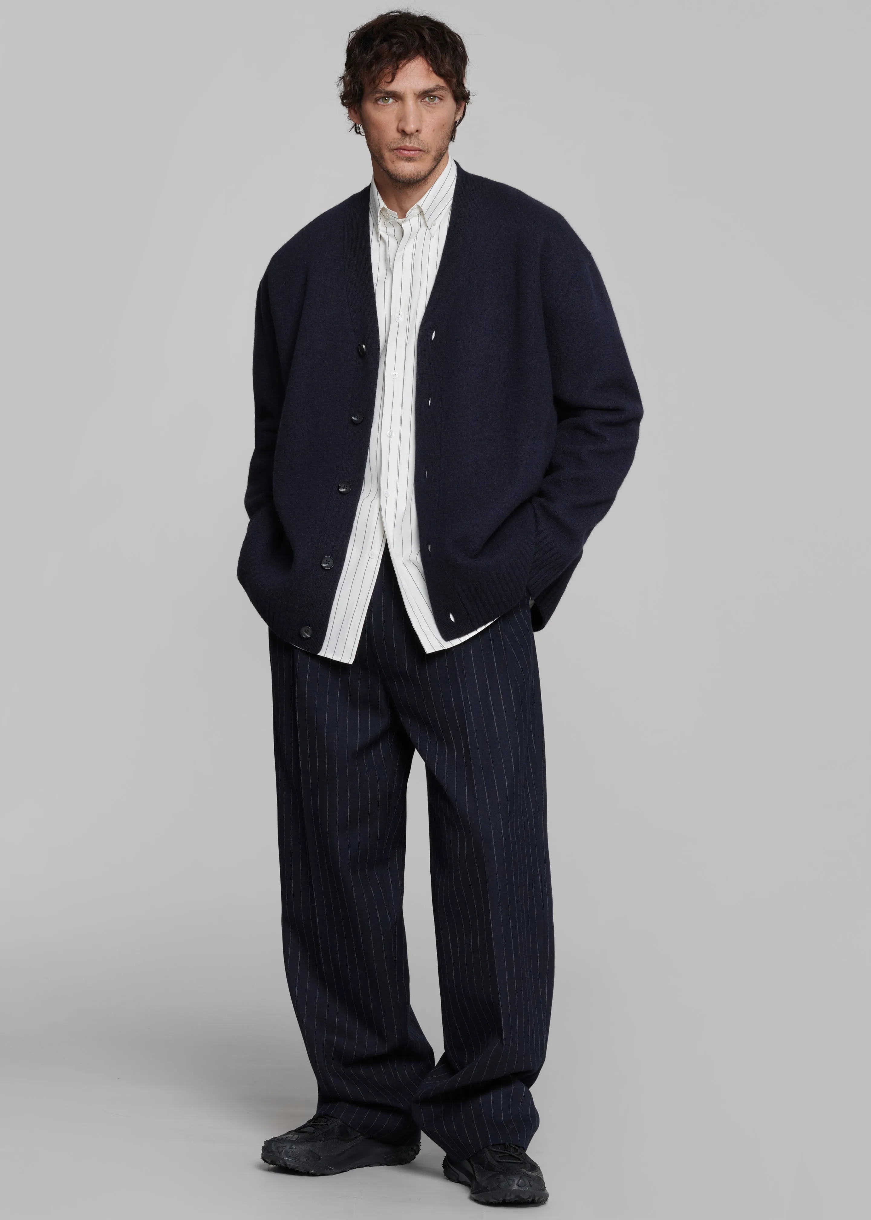 Sinclair Poplin Shirt - White/Black Stripe sold by Frankie Shop product image thumbnail 5