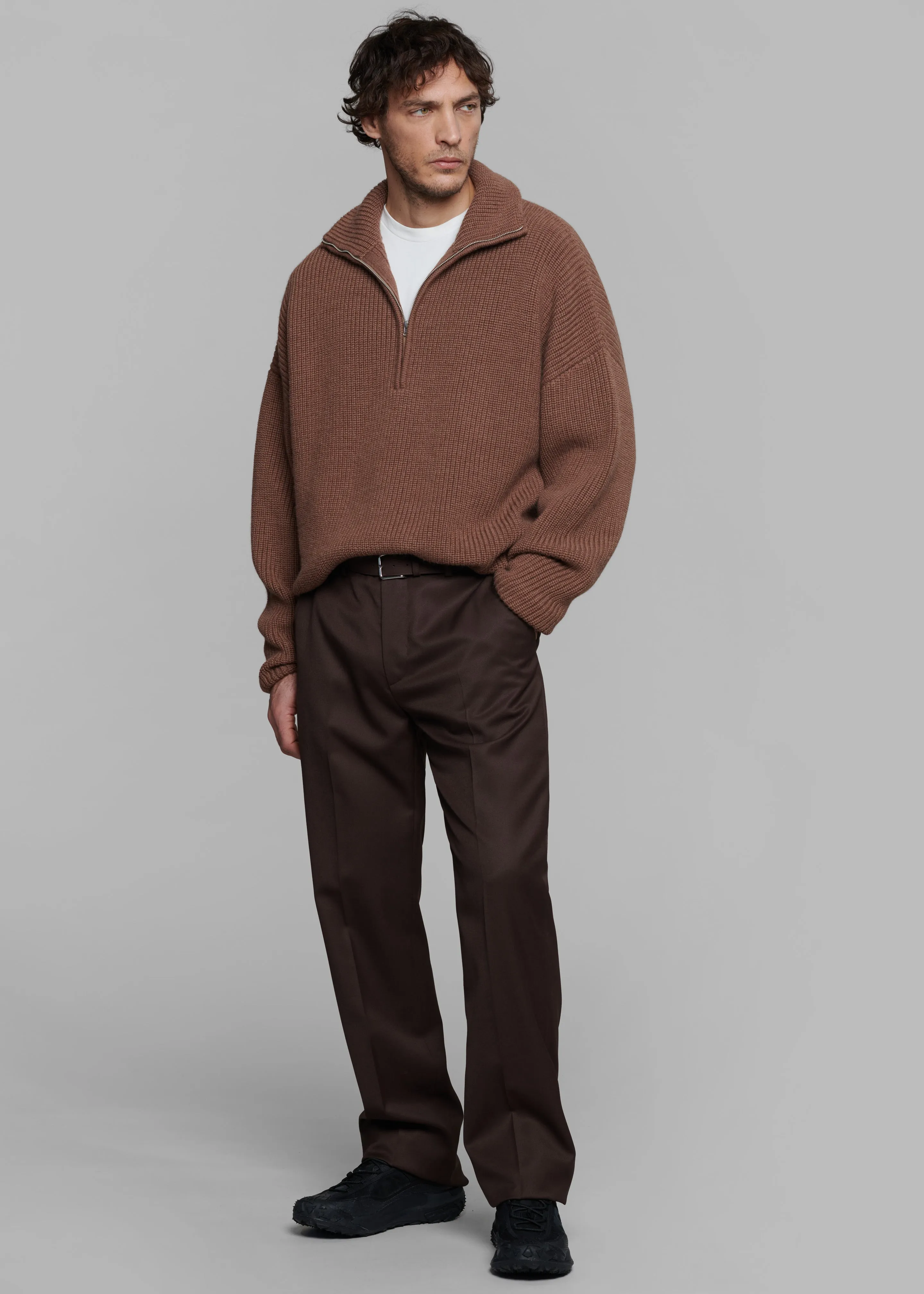 Mason Wool Trousers - Brown sold by Frankie Shop