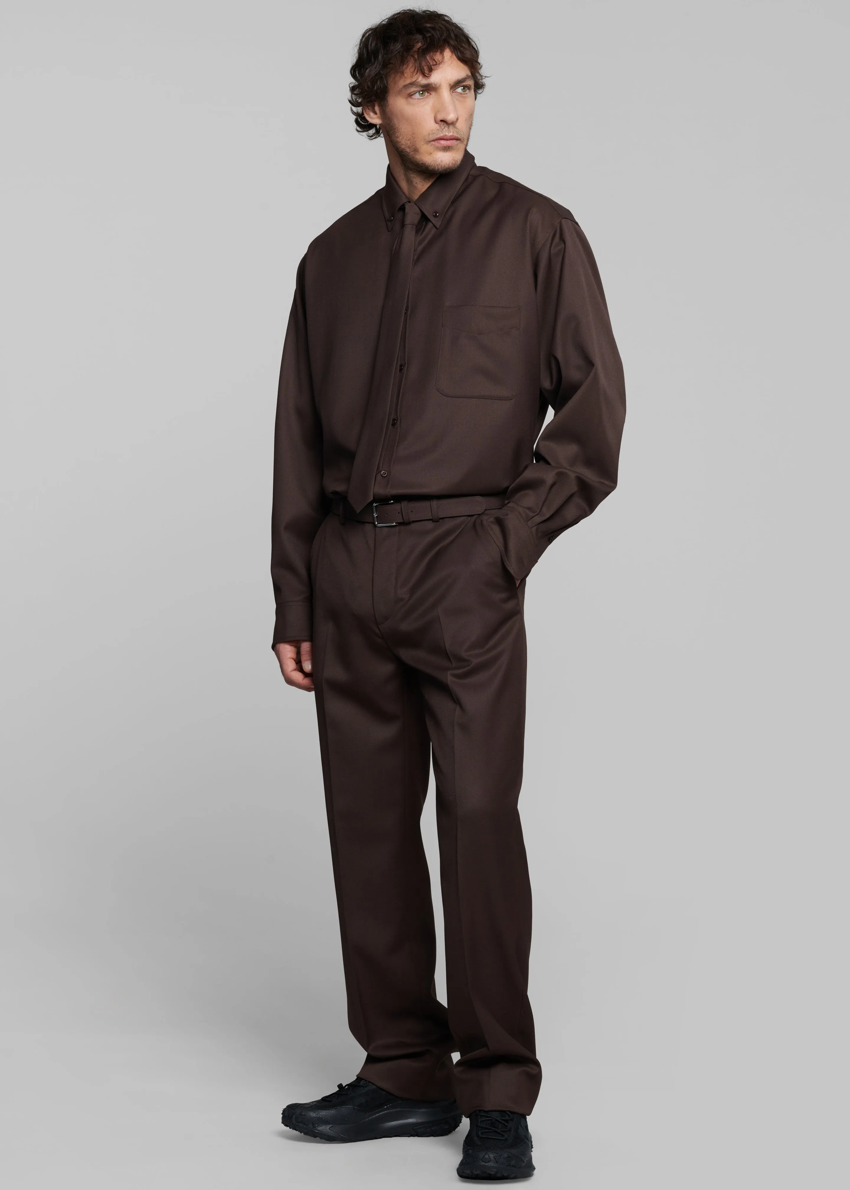 Mason Wool Trousers - Brown sold by Frankie Shop product image thumbnail 4