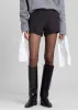 Low Classic Padded Stitch Mini Pants - Charcoal sold by Frankie Shop