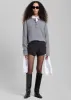 Low Classic Padded Stitch Mini Pants - Charcoal sold by Frankie Shop