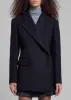 Low Classic Slim Fit Wool Coat - Black sold by Frankie Shop