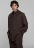 Mason Wool Button Up Shirt - Brown sold by Frankie Shop