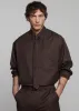 Mason Wool Button Up Shirt - Brown sold by Frankie Shop