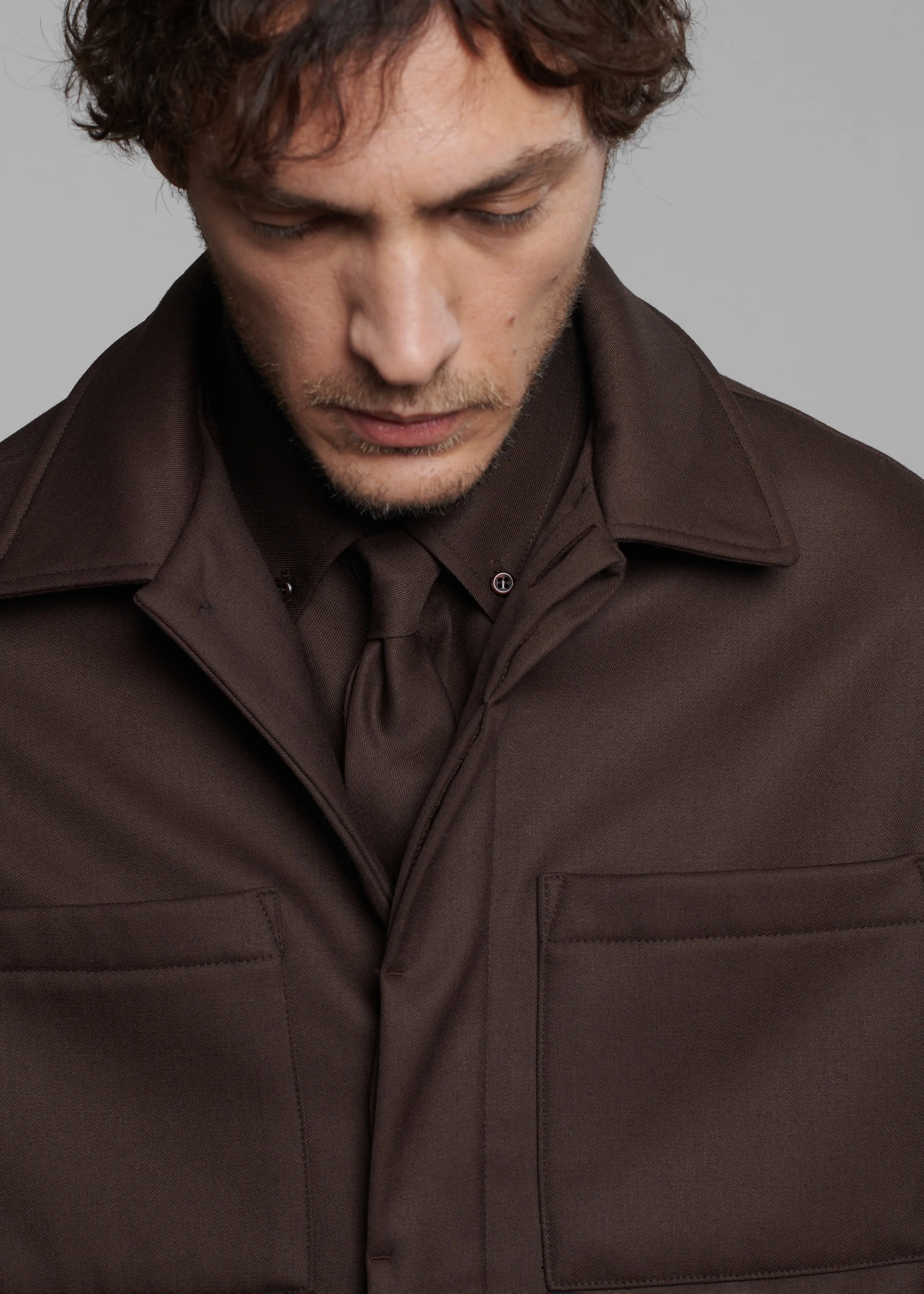 Mason Boxy Wool Jacket - Brown sold by Frankie Shop product image thumbnail 3