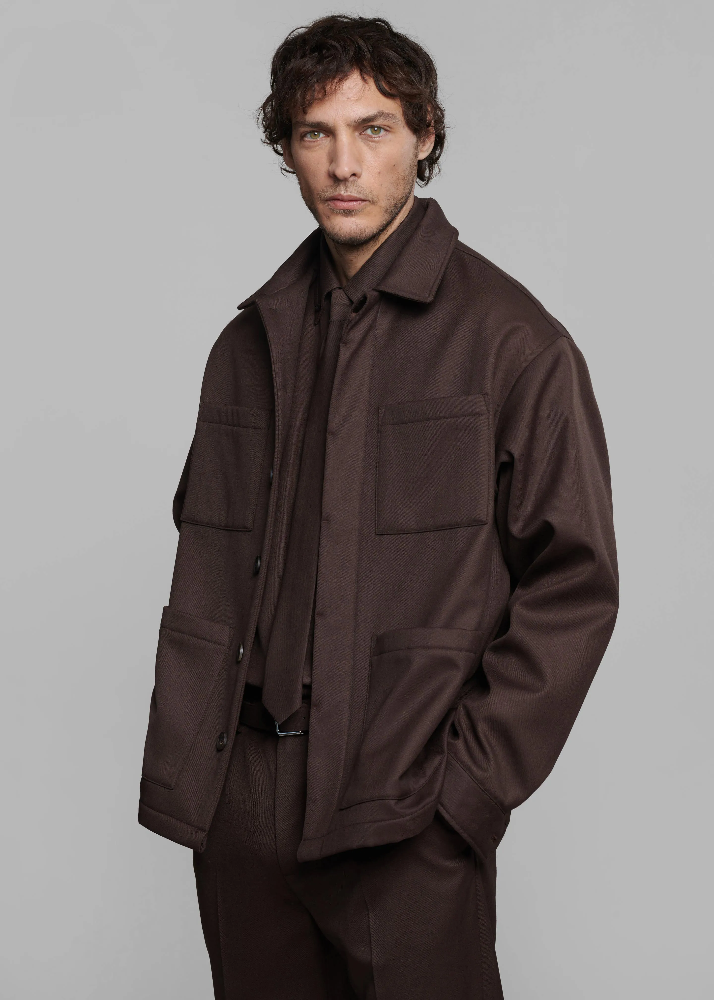 Mason Boxy Wool Jacket - Brown sold by Frankie Shop product image thumbnail 5