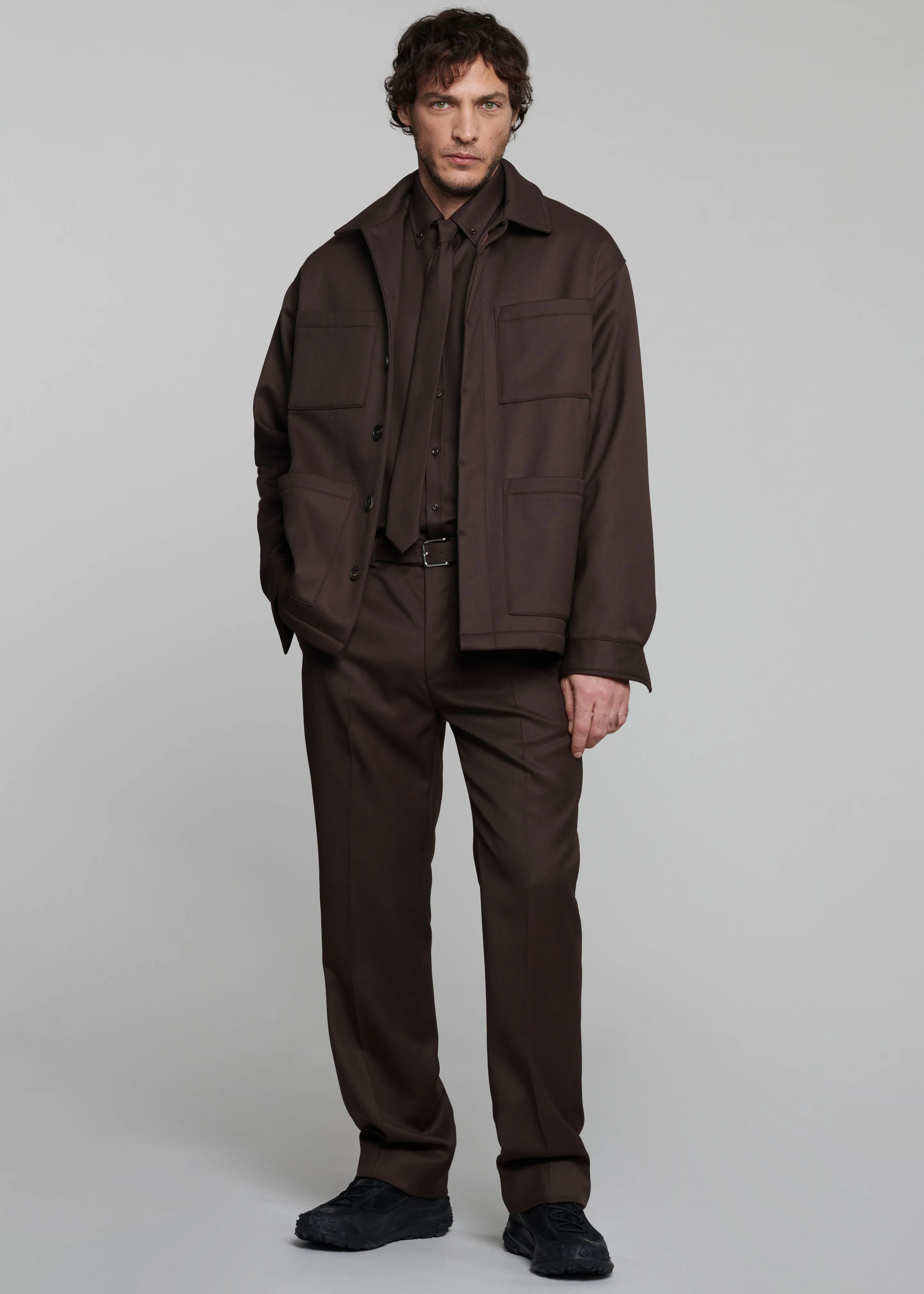 Mason Boxy Wool Jacket - Brown sold by Frankie Shop product image thumbnail 4