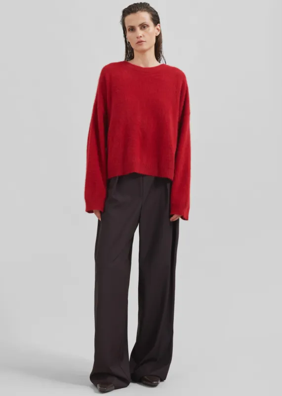Loulou Studio Ropo Sweater - Burgundy sold by Frankie Shop