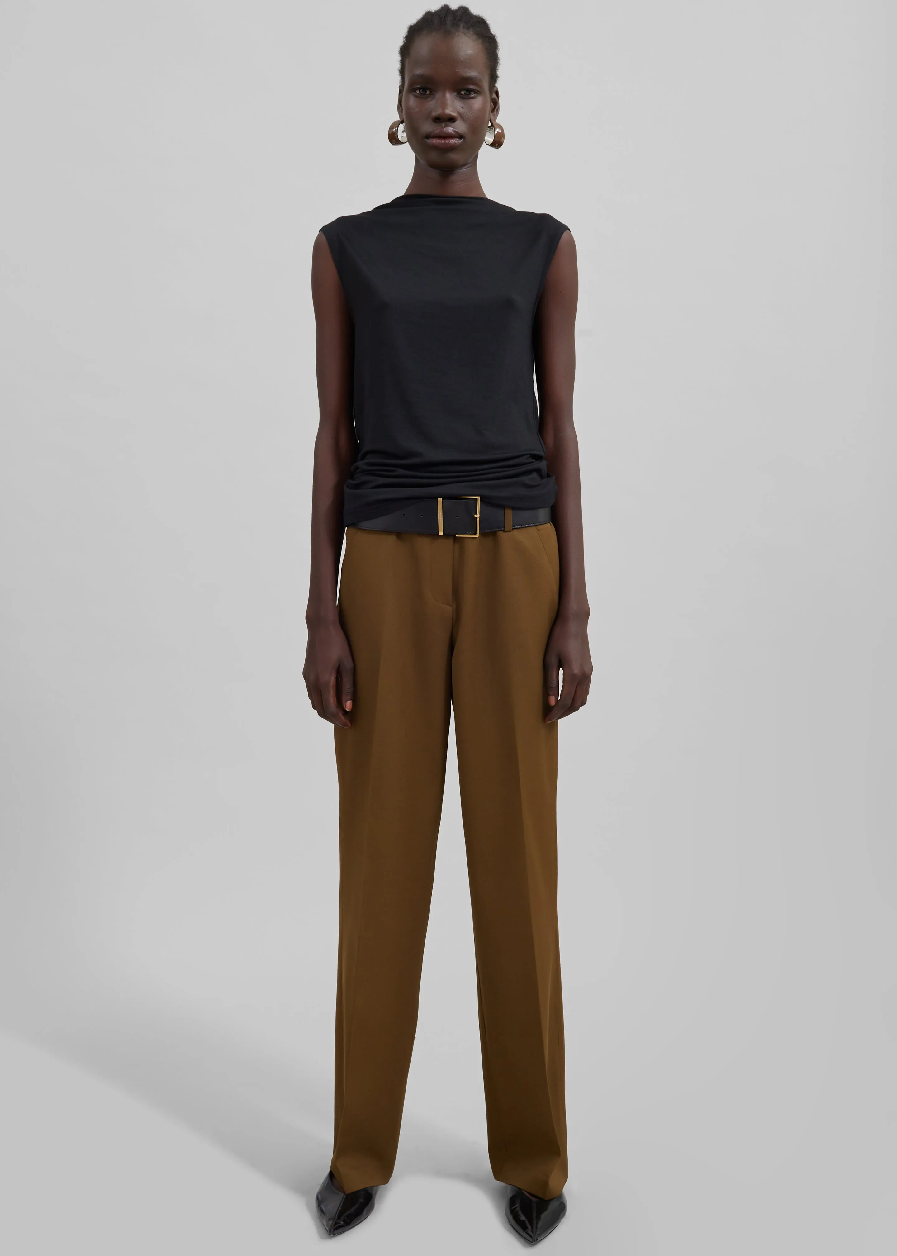 Darrell Trousers - Brown sold by Frankie Shop