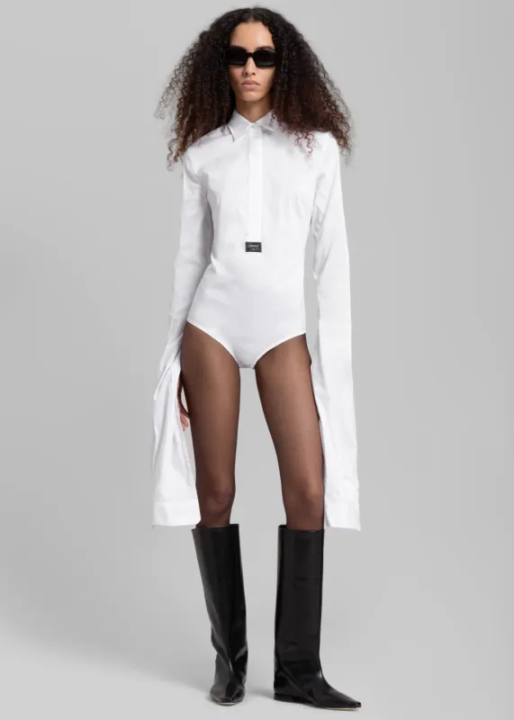 Coperni Shirt Bodysuit - White sold by Frankie Shop