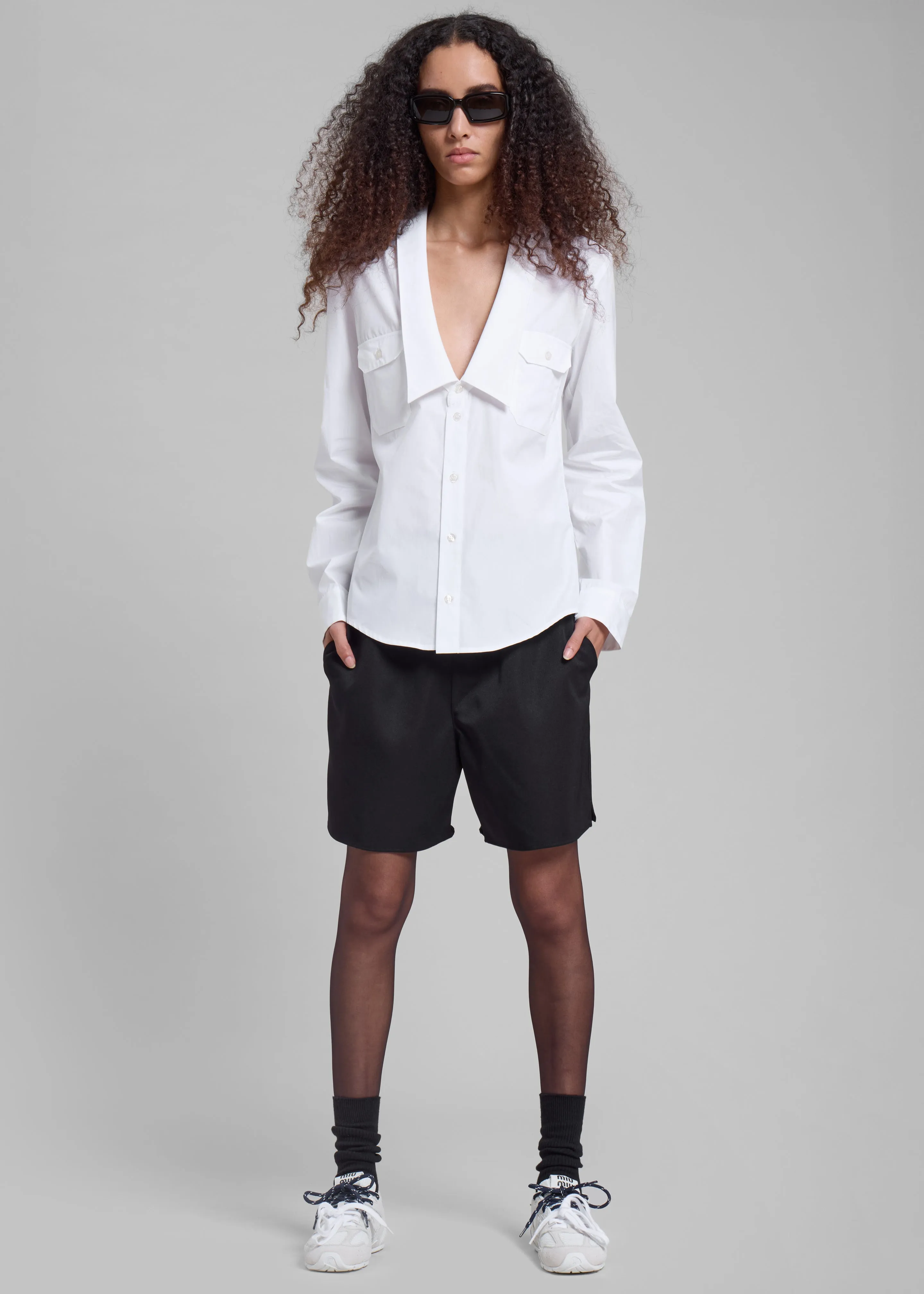 Coperni Saharan Shirt - White sold by Frankie Shop product image thumbnail 3