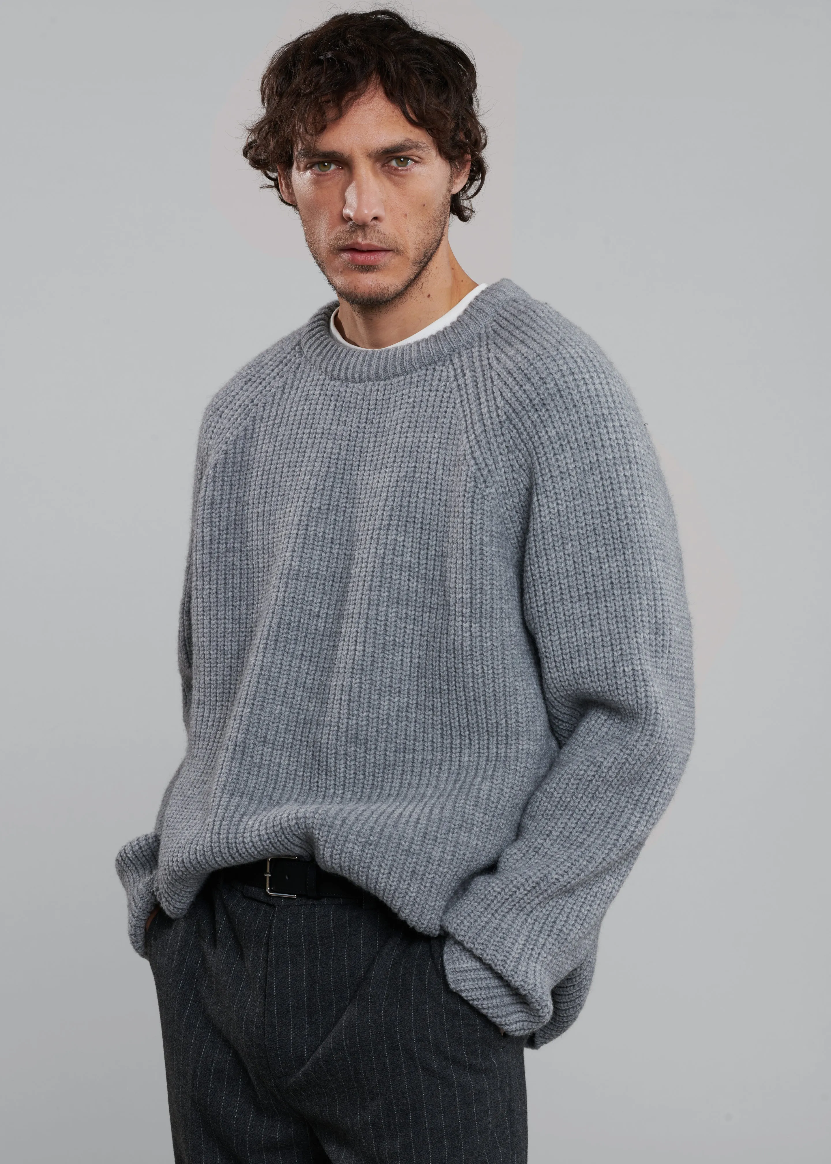 Carter Crew Neck Sweater - Grey sold by Frankie Shop product image thumbnail 3