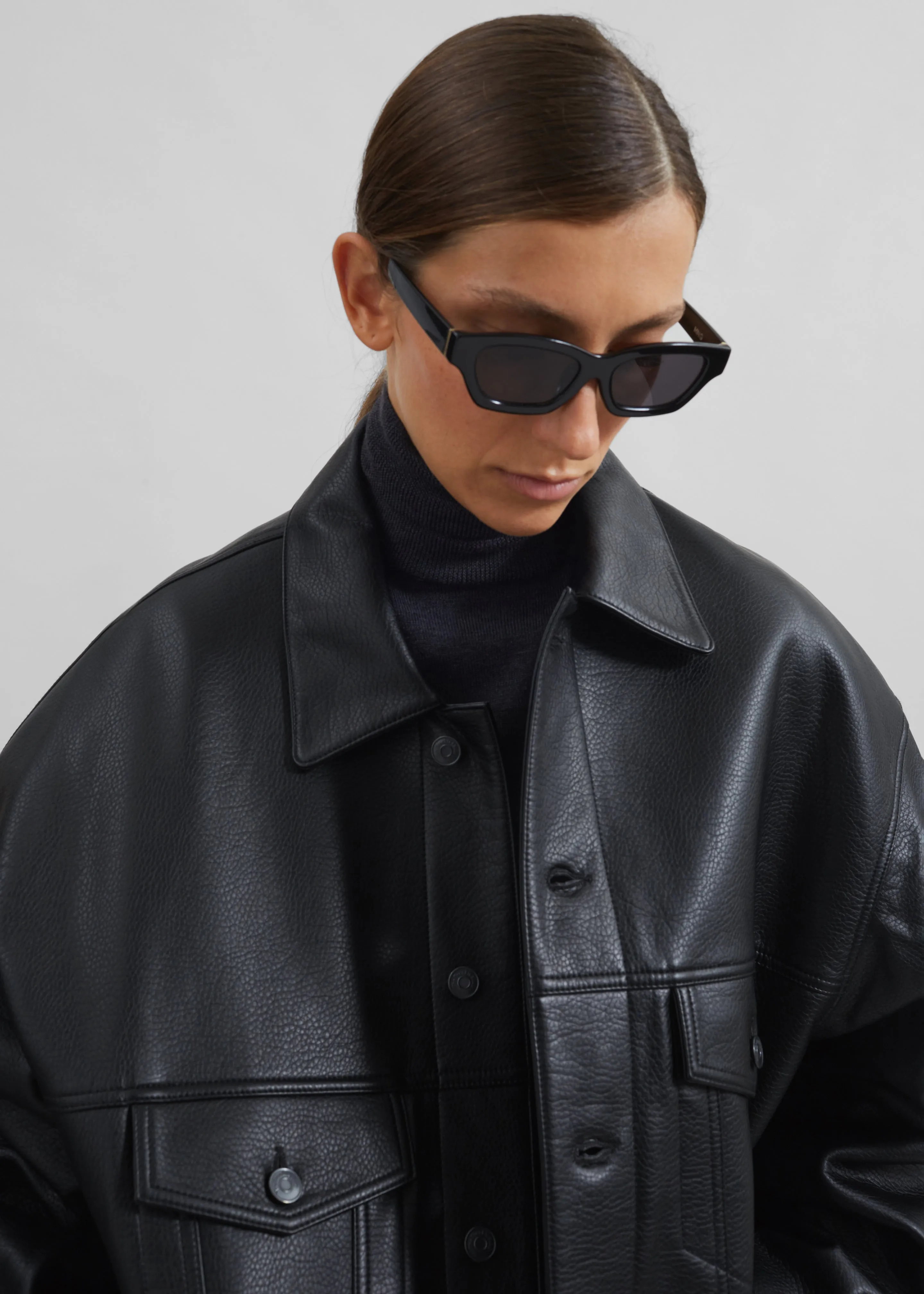Conan Faux Leather Jacket - Black sold by Frankie Shop product image thumbnail 2