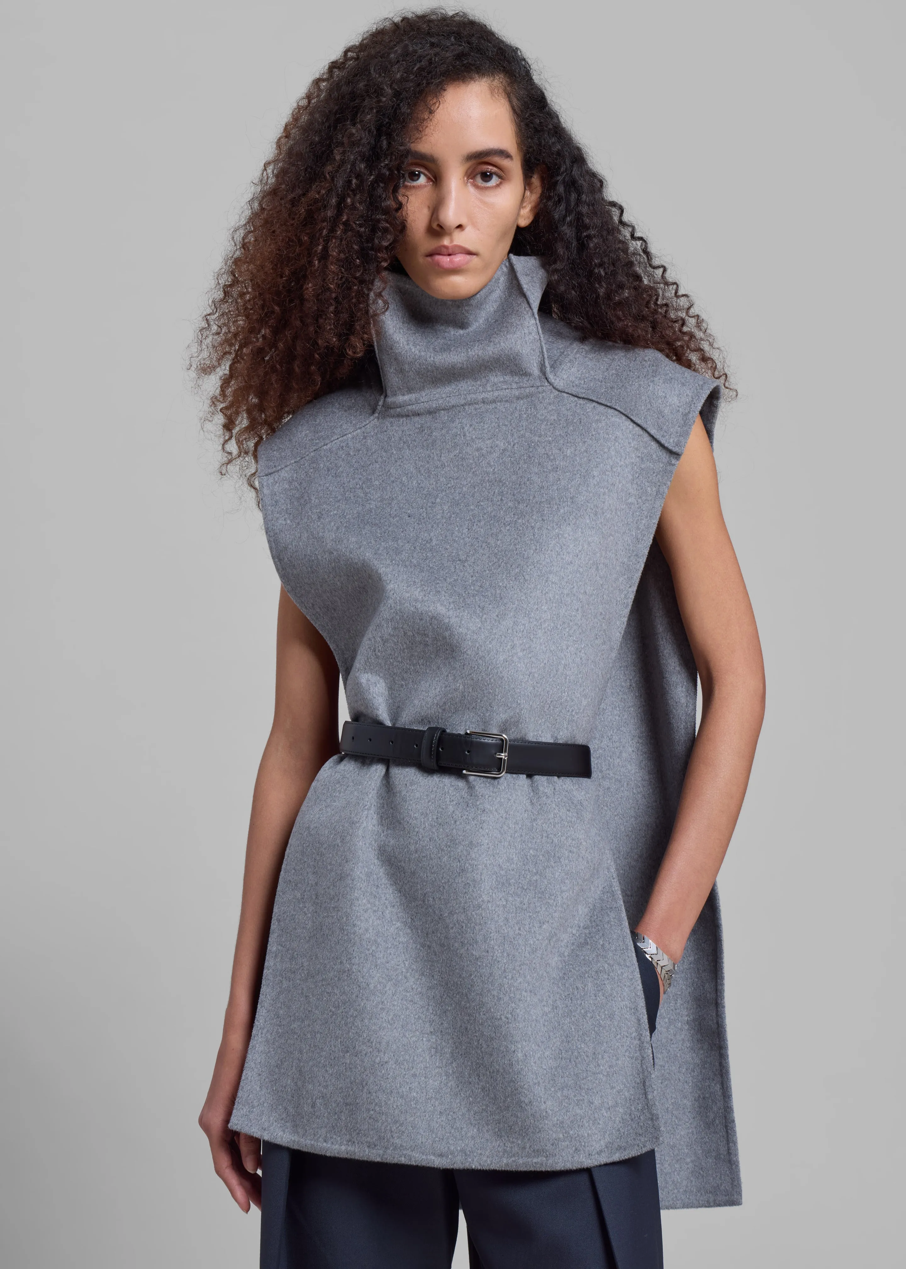 Bevza Manishka Vest - Grey sold by Frankie Shop product image thumbnail 4