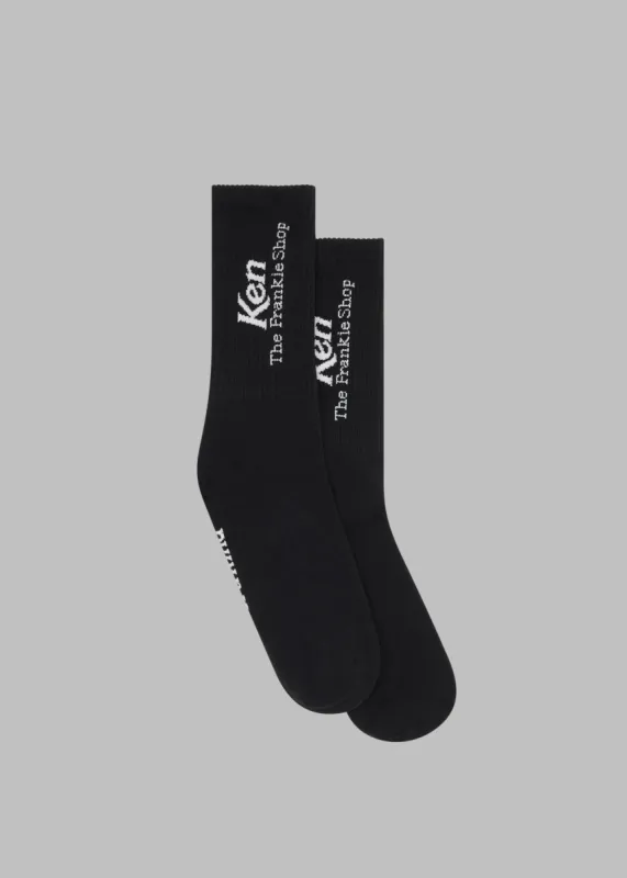 TFS Ken Ribbed Socks x Barbie™ - Black made by Frankie Shop