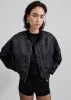 Sana Oversized Cropped Bomber x Barbie™ - Black sold by Frankie Shop