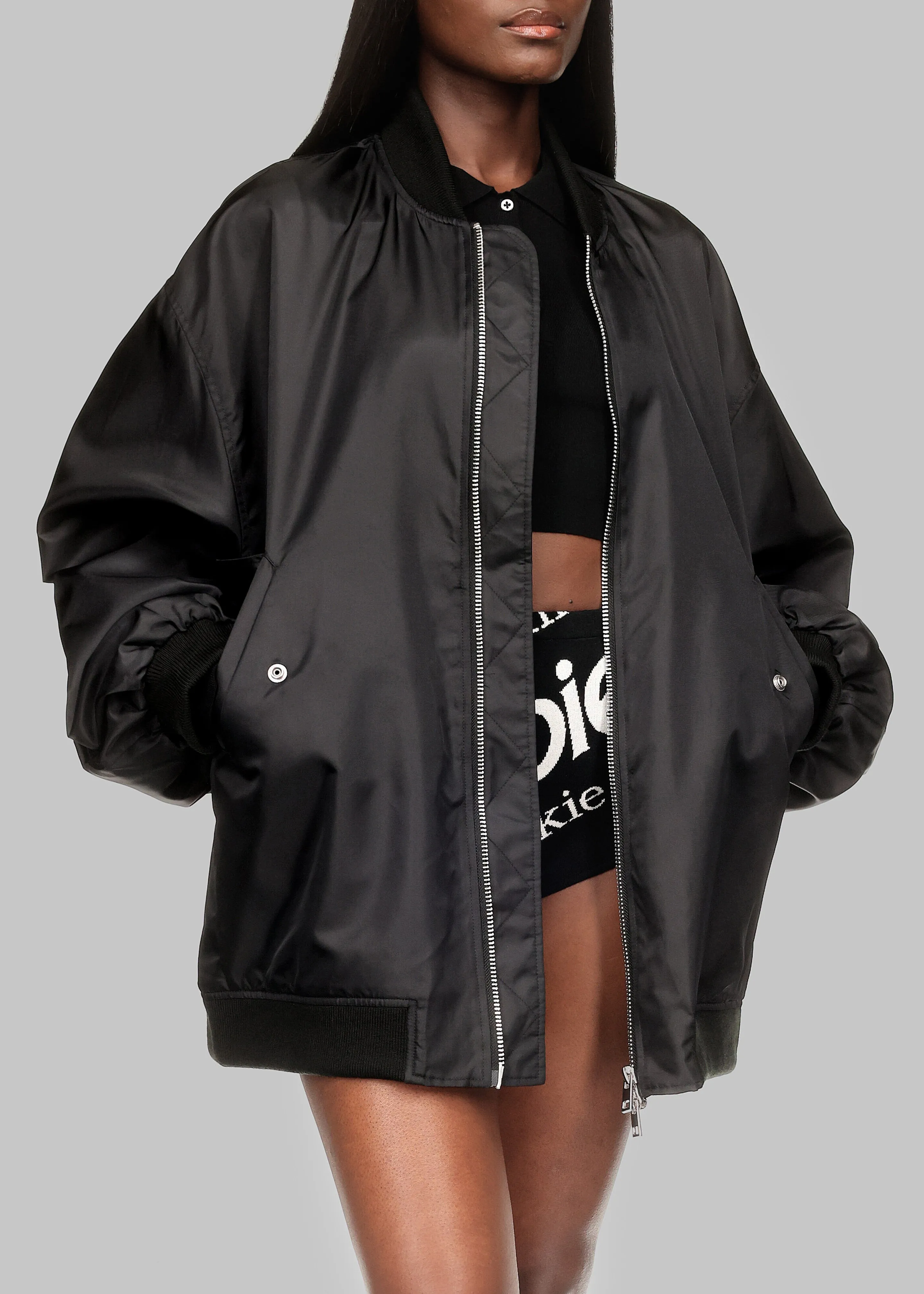 Lawrence Bomber Jacket x Barbie™ - Black sold by Frankie Shop product image thumbnail 5