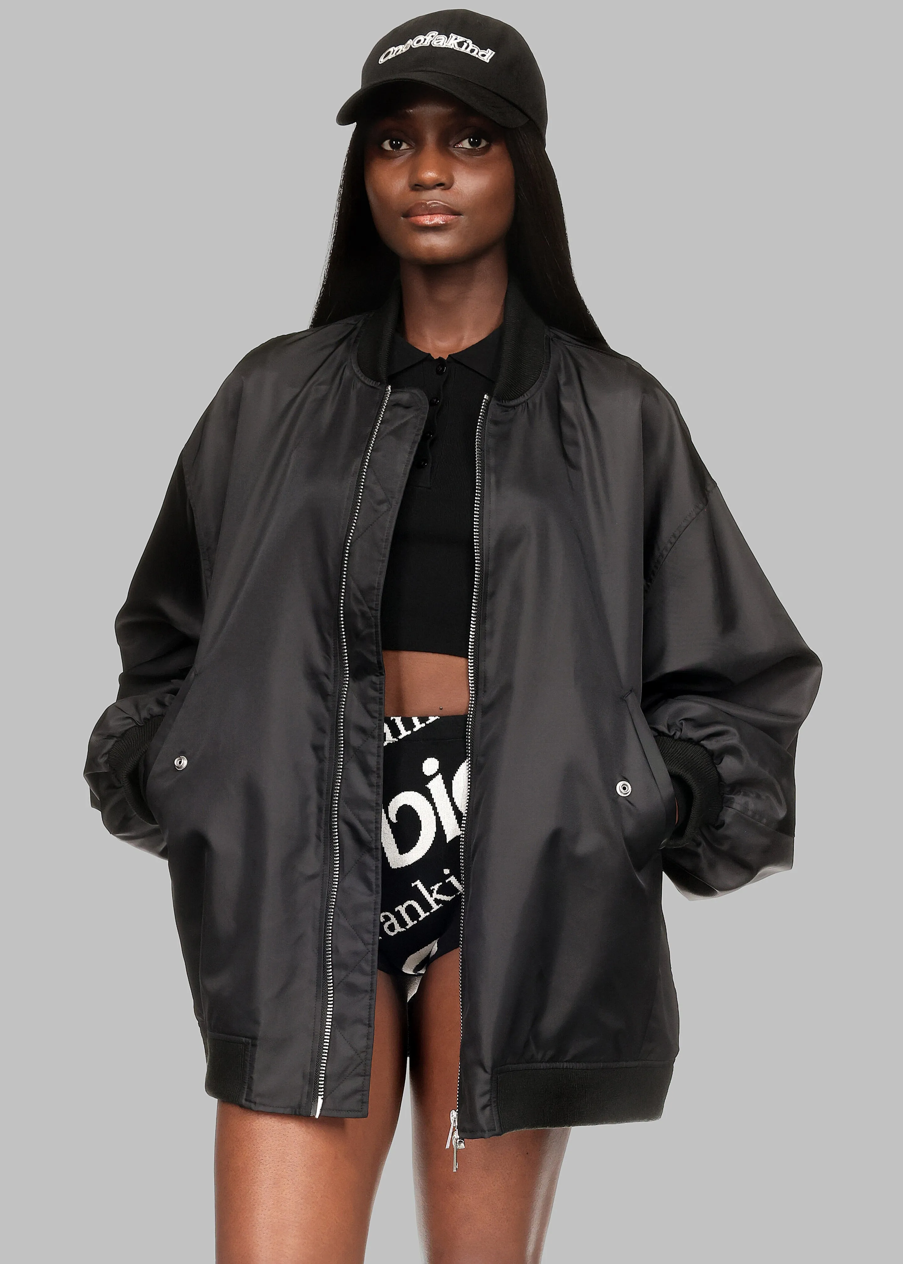 Lawrence Bomber Jacket x Barbie™ - Black sold by Frankie Shop product image thumbnail 3
