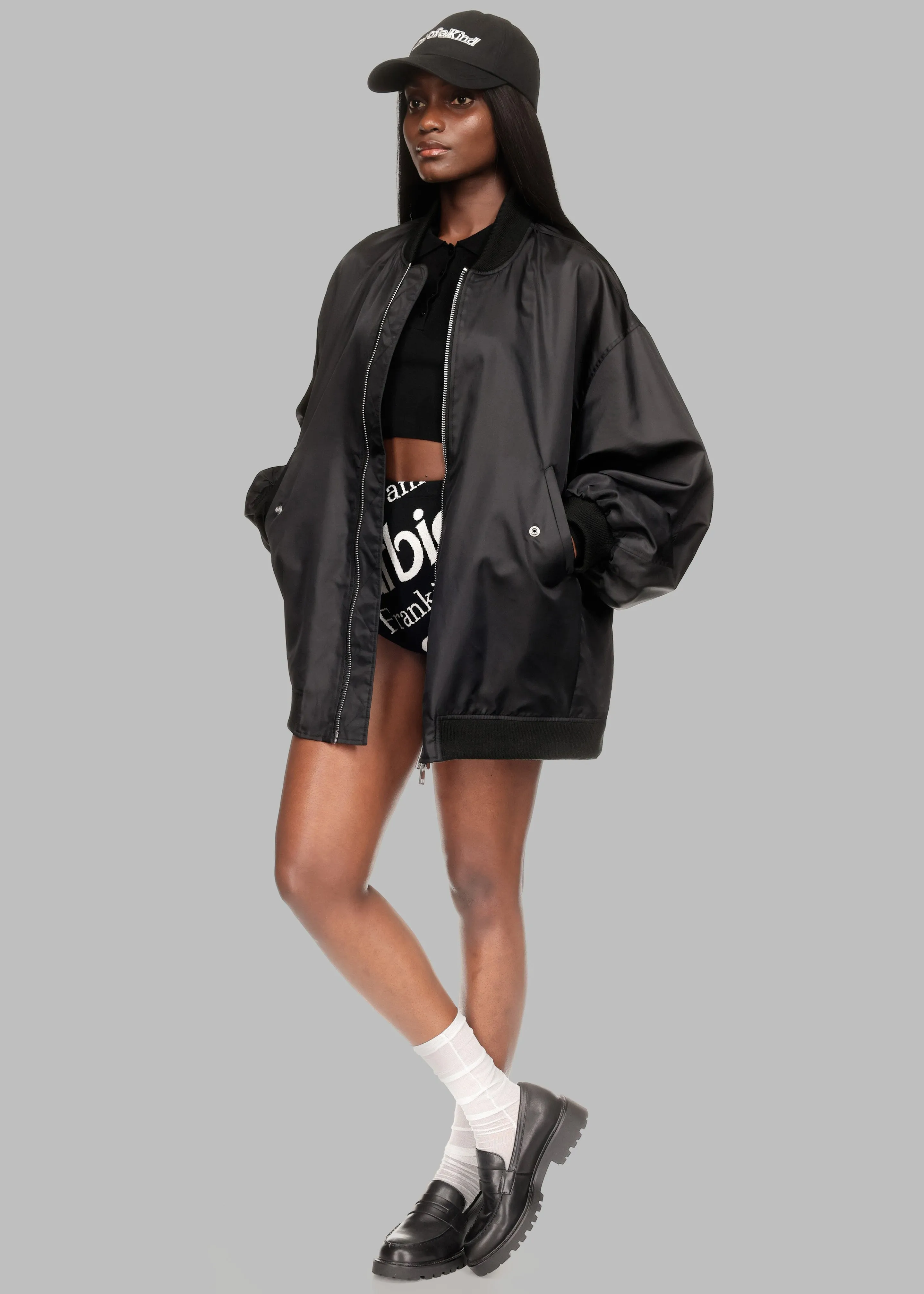 Lawrence Bomber Jacket x Barbie™ - Black sold by Frankie Shop