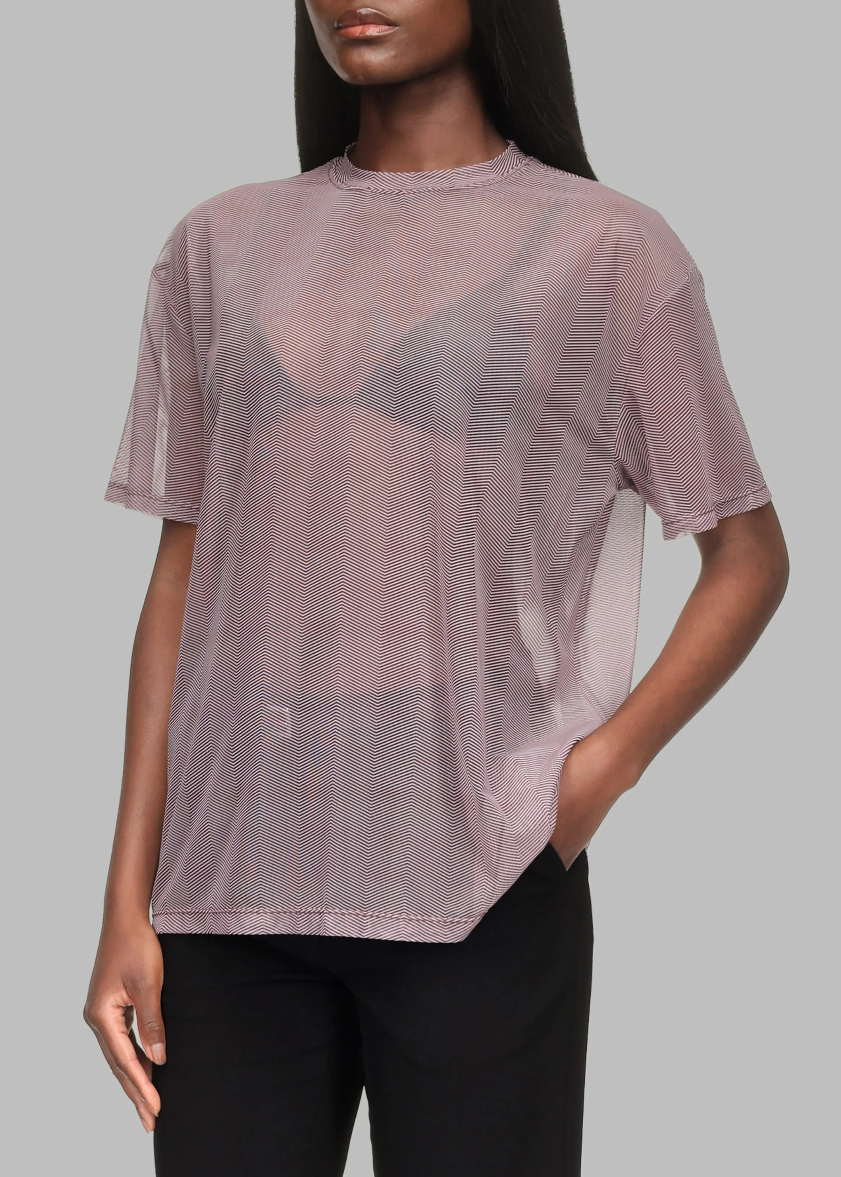 Joyce Mesh Tee x Barbie™ - Burgundy sold by Frankie Shop product image thumbnail 2