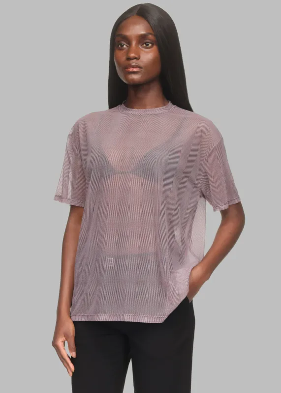 Joyce Mesh Tee x Barbie™ - Burgundy sold by Frankie Shop