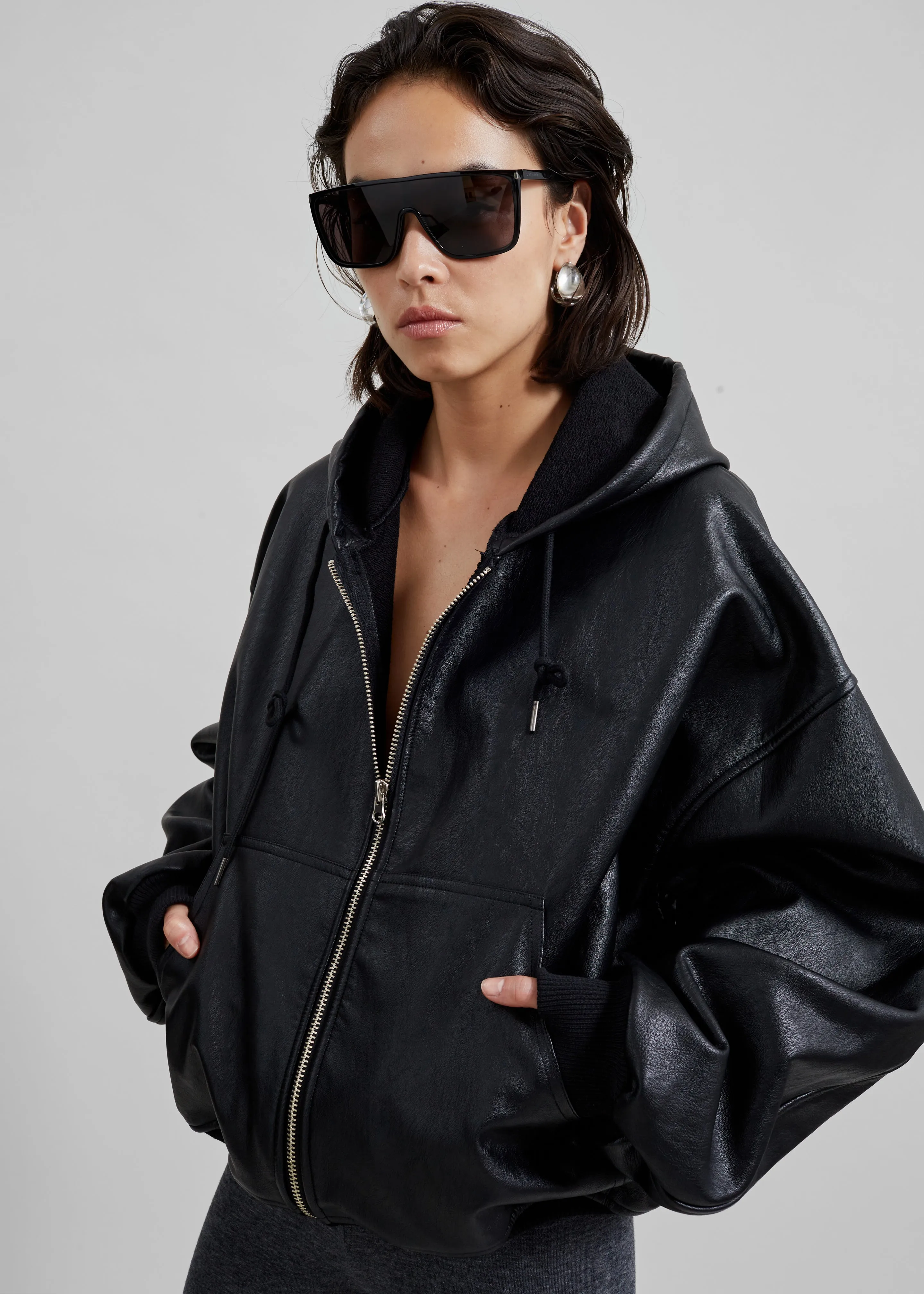 Santiago Faux Leather Jacket - Black sold by Frankie Shop product image thumbnail 2