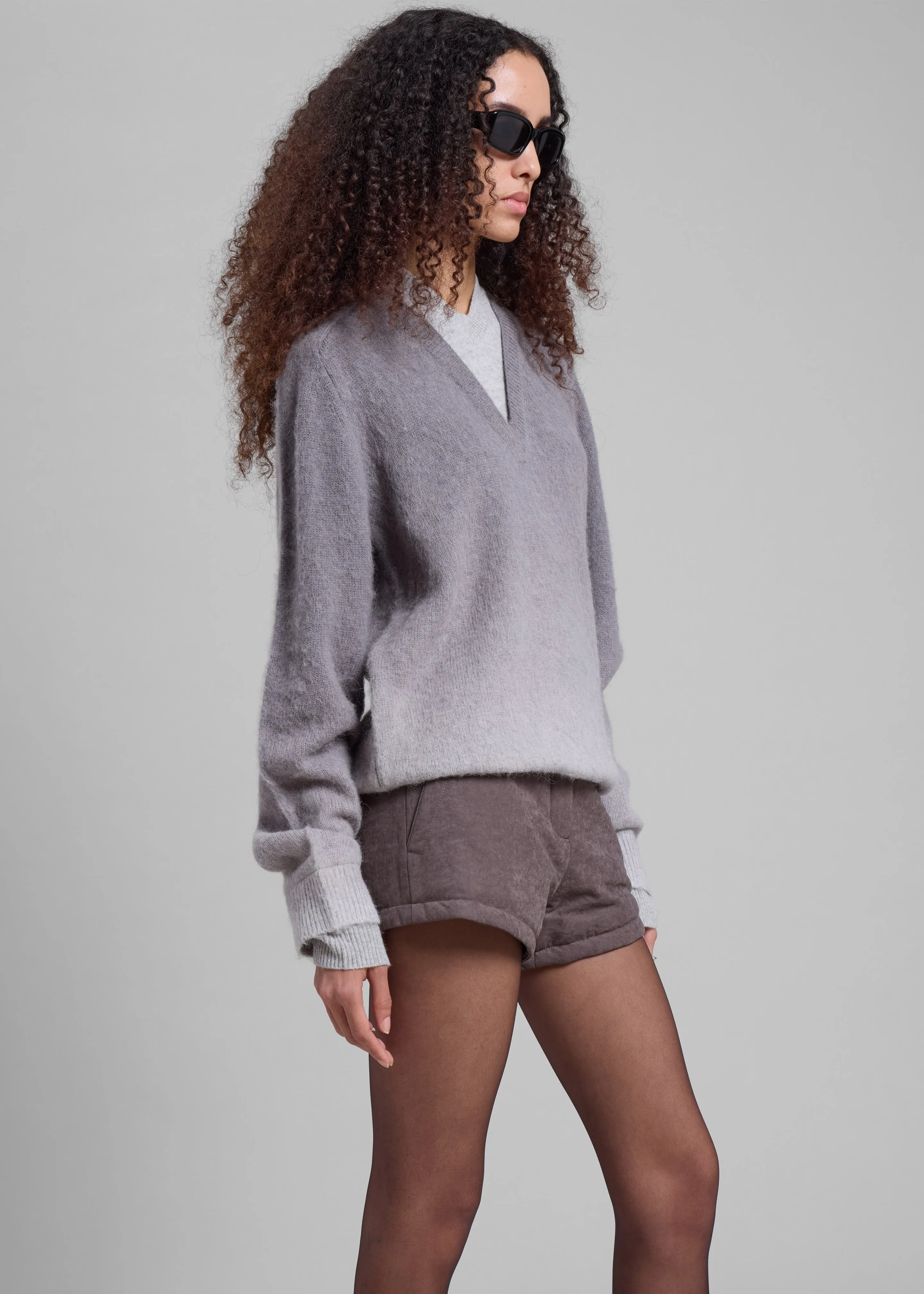 JW Anderson V-Neck Gradient Jumper - Dark Grey sold by Frankie Shop product image thumbnail 4