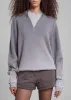 JW Anderson V-Neck Gradient Jumper - Dark Grey sold by Frankie Shop