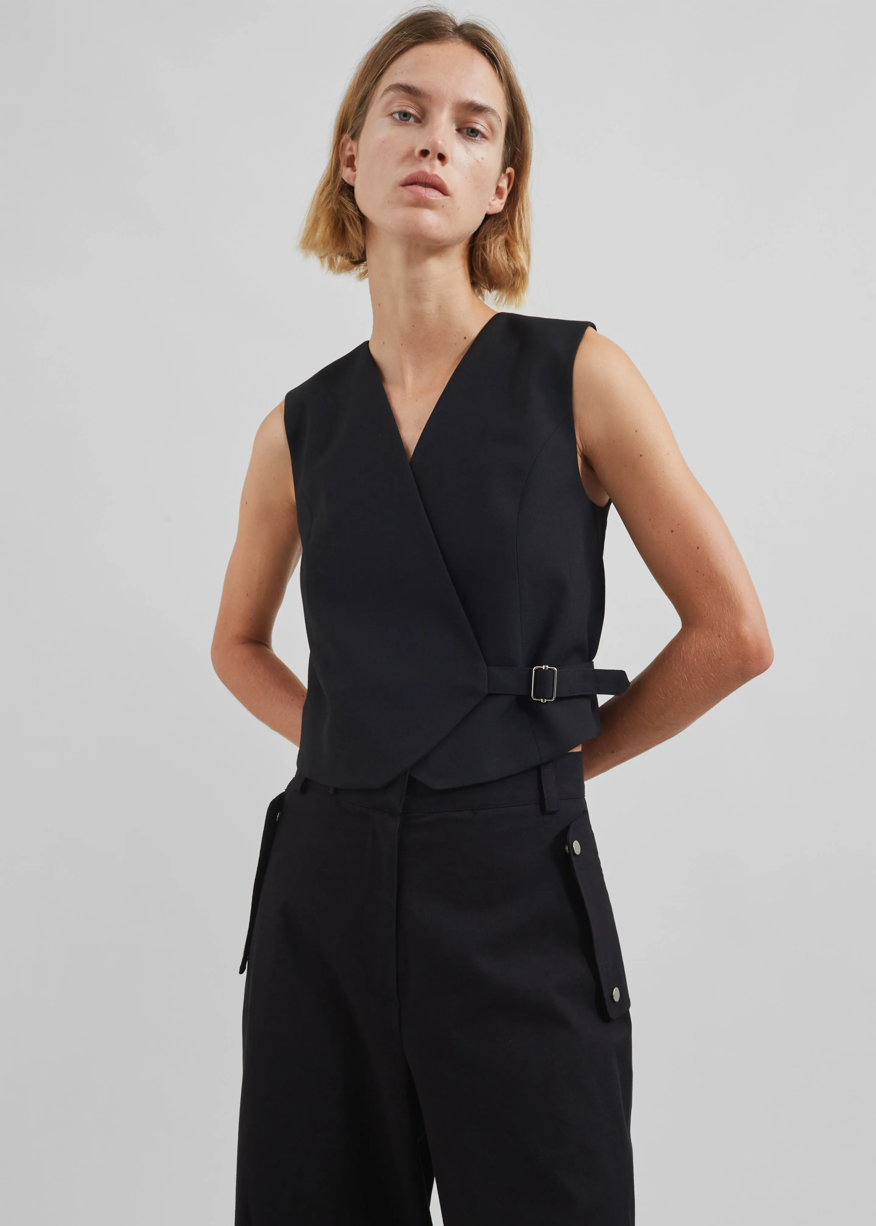By Malene Birger Talime Waistcoat - Black sold by Frankie Shop product image thumbnail 5