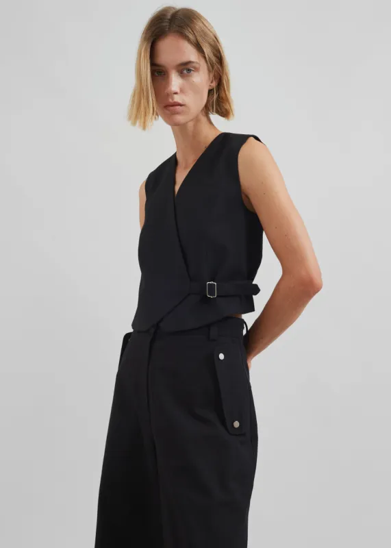 By Malene Birger Talime Waistcoat - Black sold by Frankie Shop