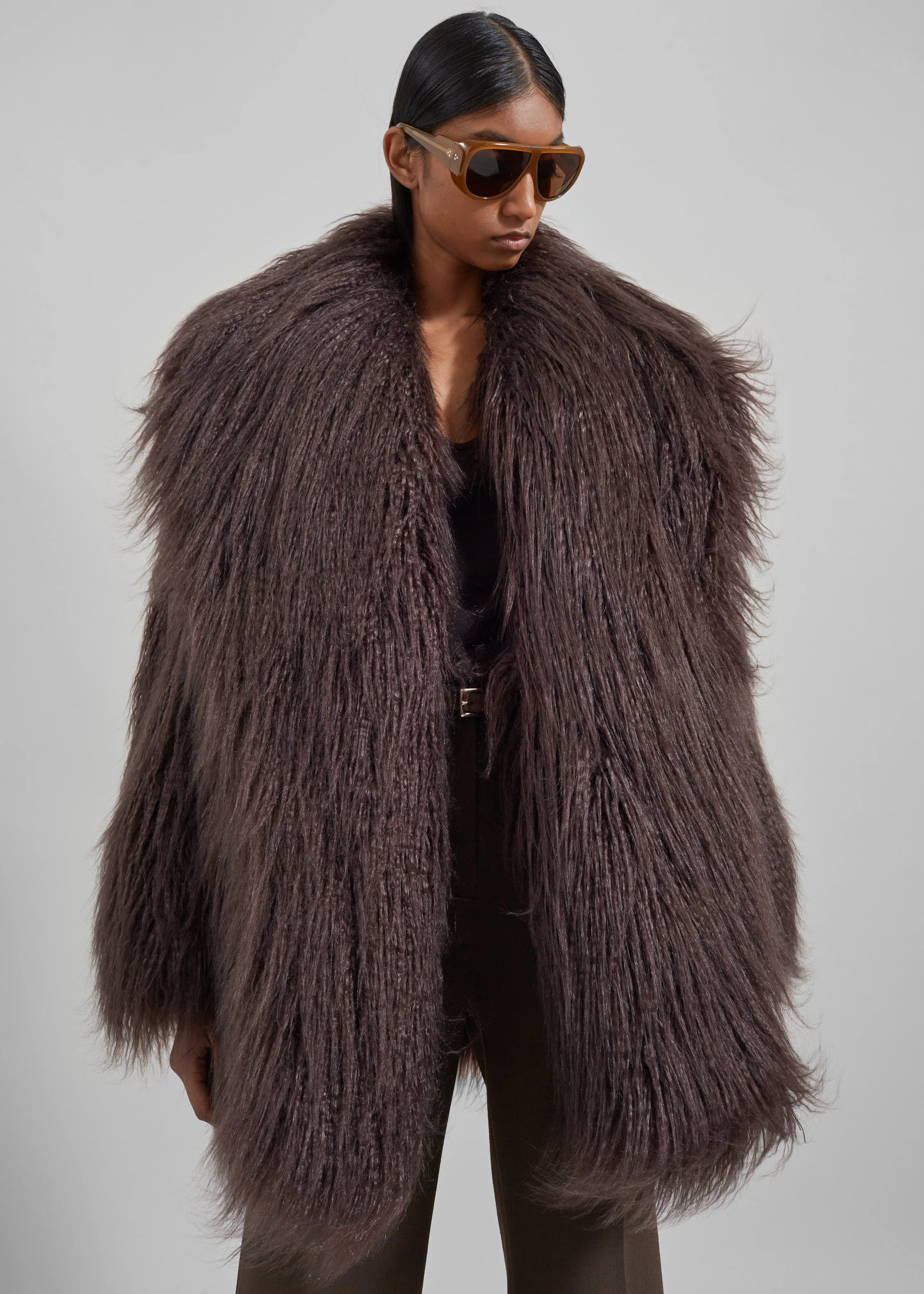 Miley Faux Fur Jacket - Brown sold by Frankie Shop product image thumbnail 4
