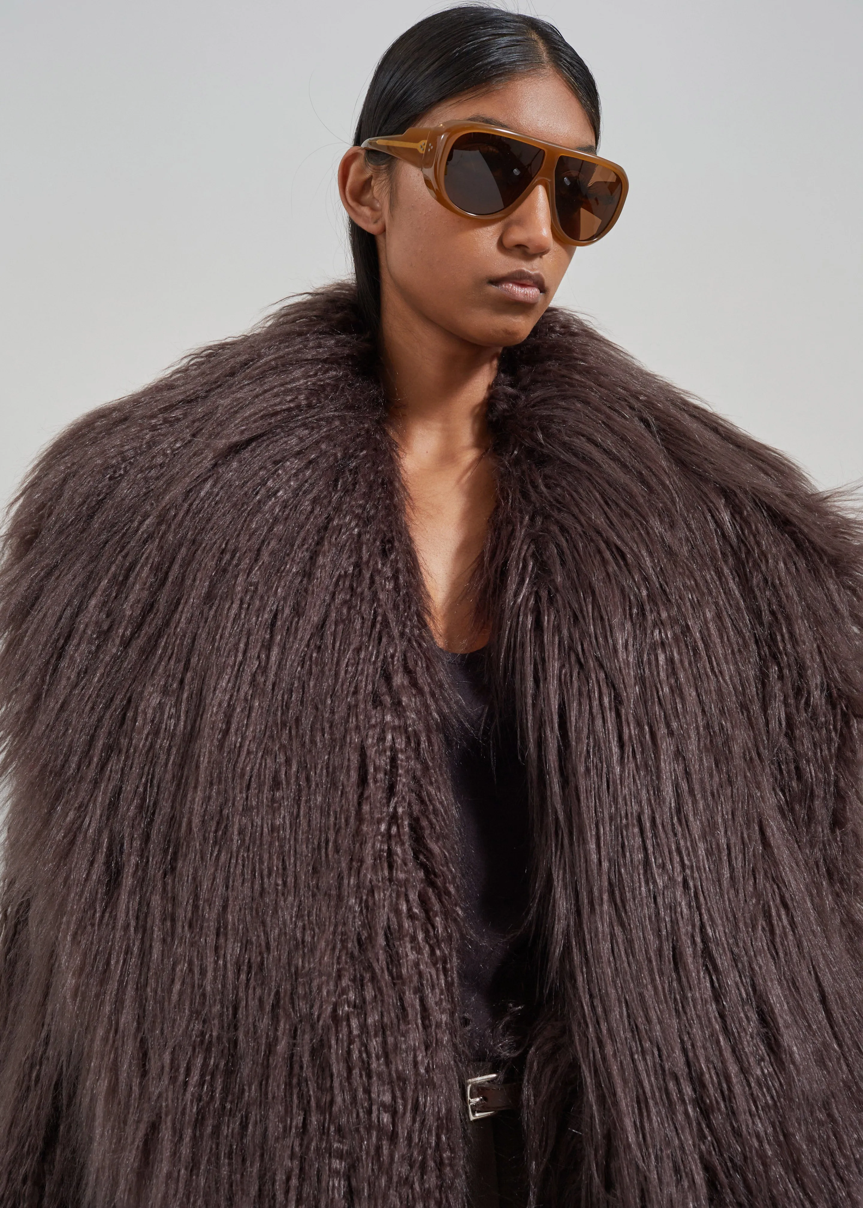 Miley Faux Fur Jacket - Brown sold by Frankie Shop product image thumbnail 5