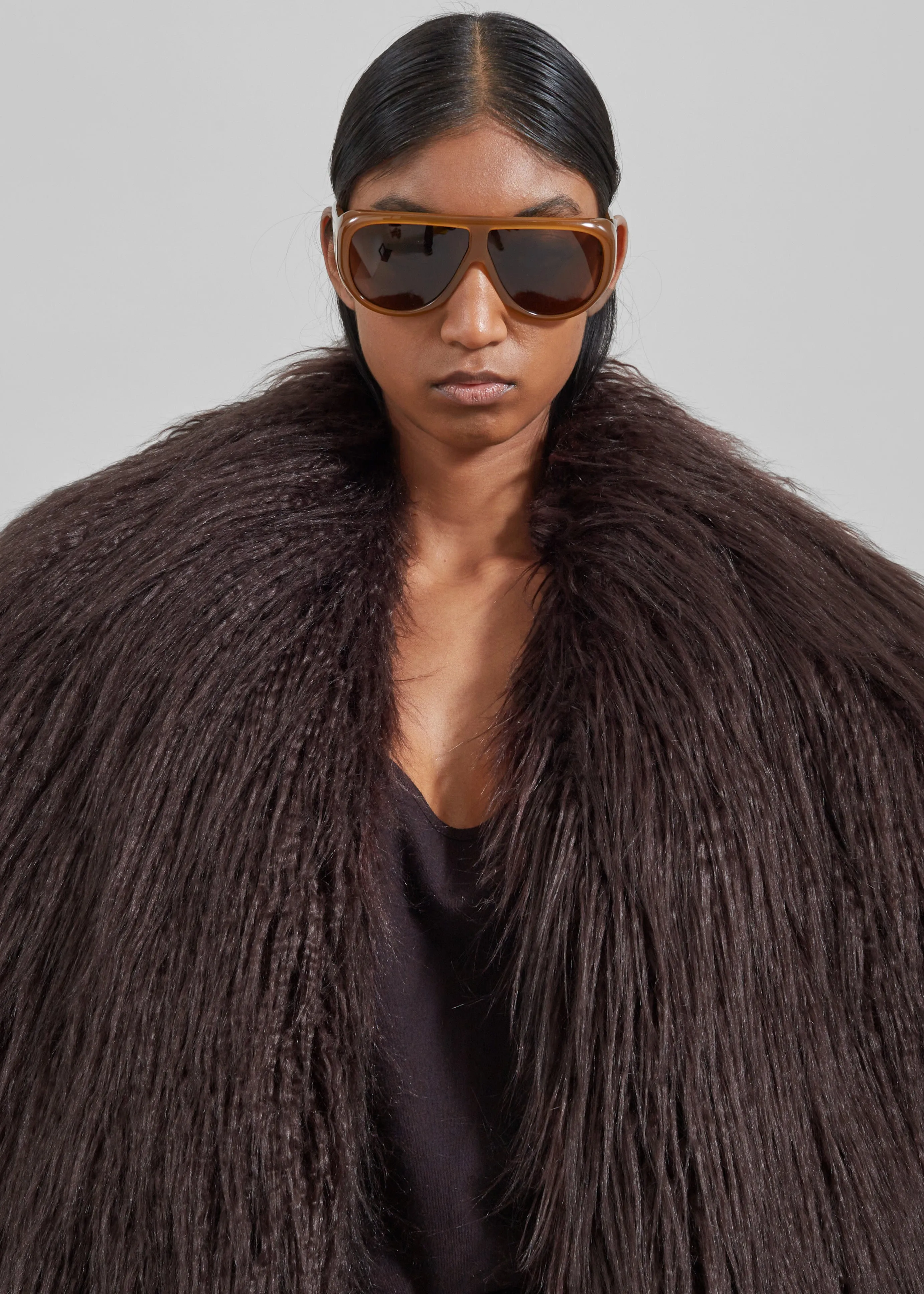 Miley Faux Fur Jacket - Brown sold by Frankie Shop product image thumbnail 3